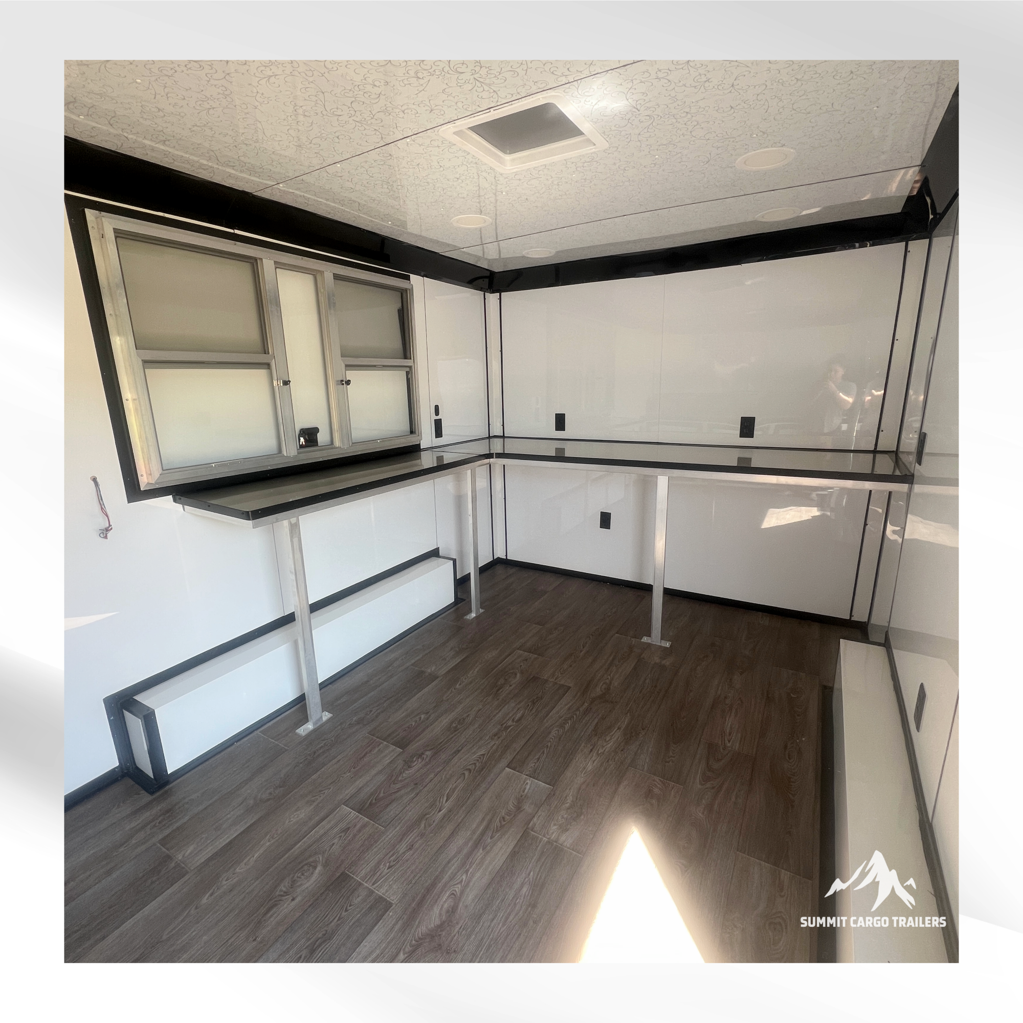 8.5X14TA White Concession Trailer