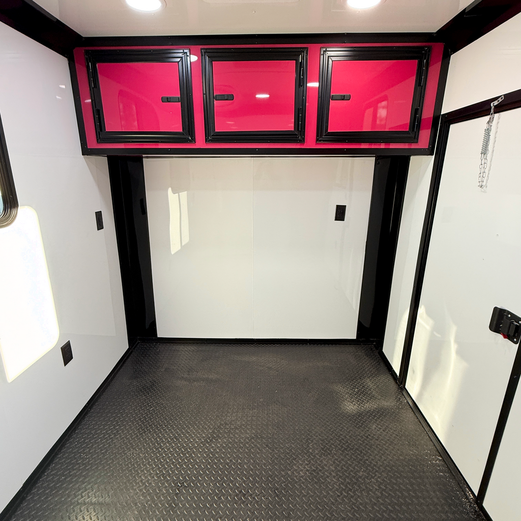 7X14TA Pink Pet Grooming Trailer