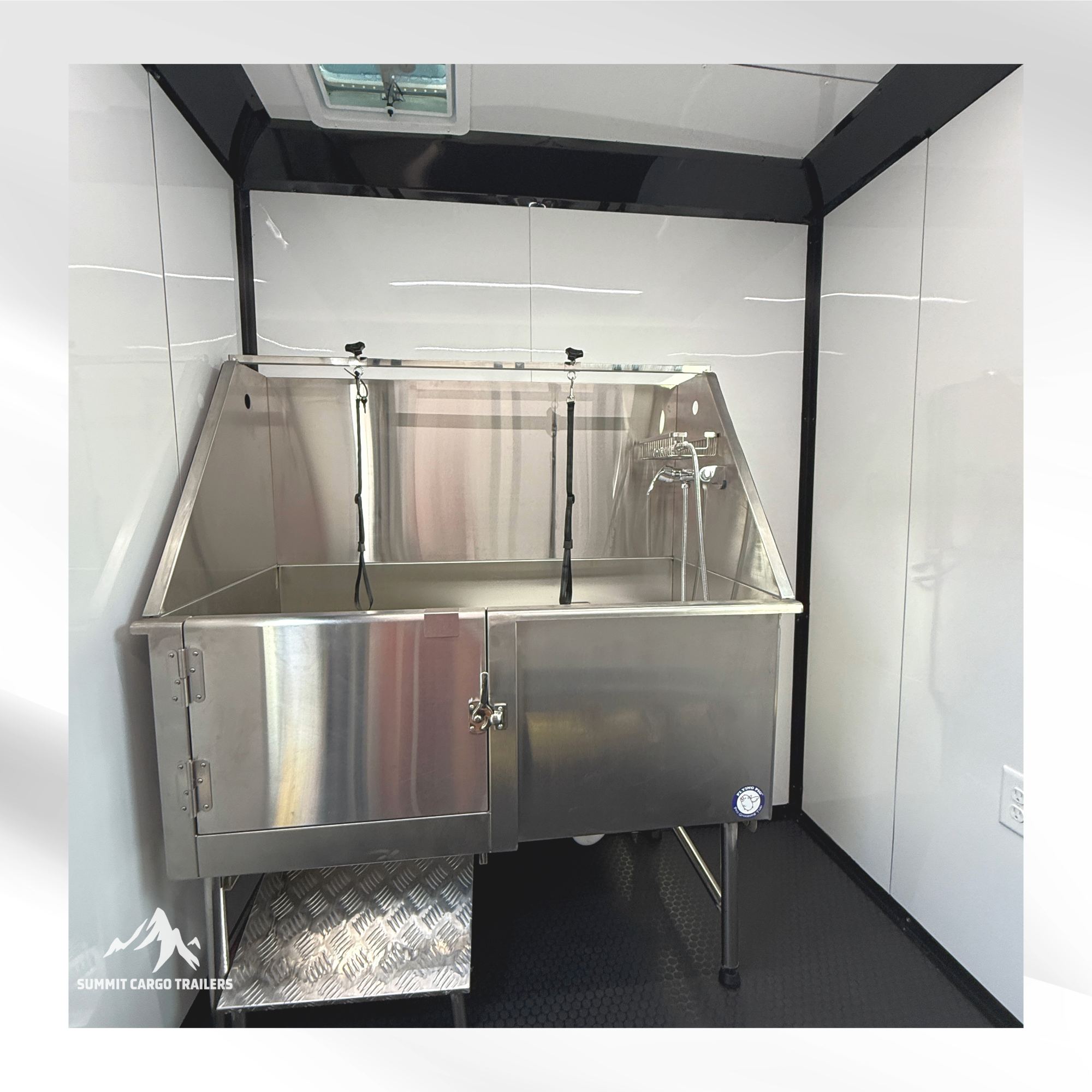 6X12TA Pink Pet Grooming Trailer