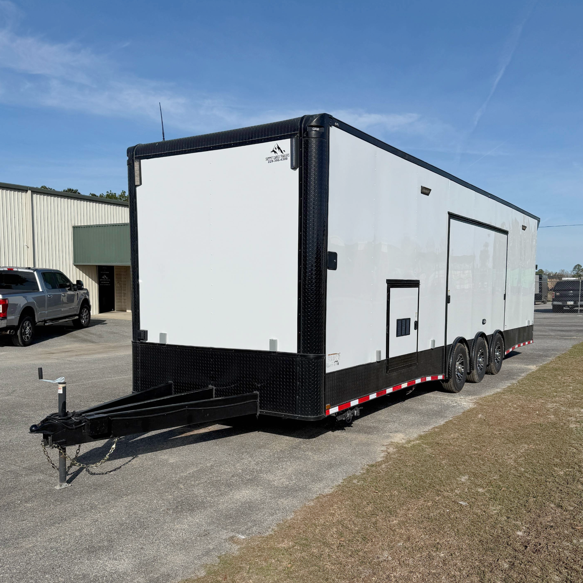 8.5X32TTA White Race Ready Trailer