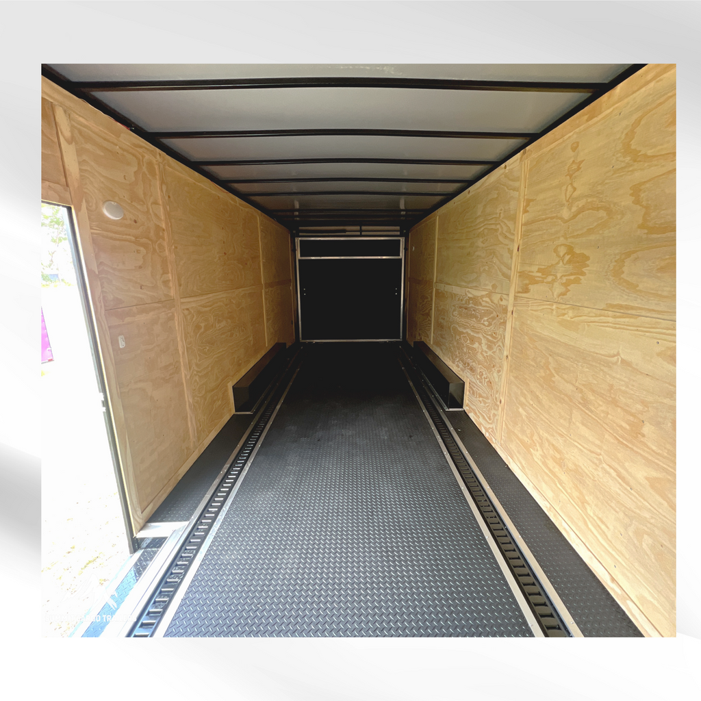 8.5X24TA Black Car Hauler Trailer