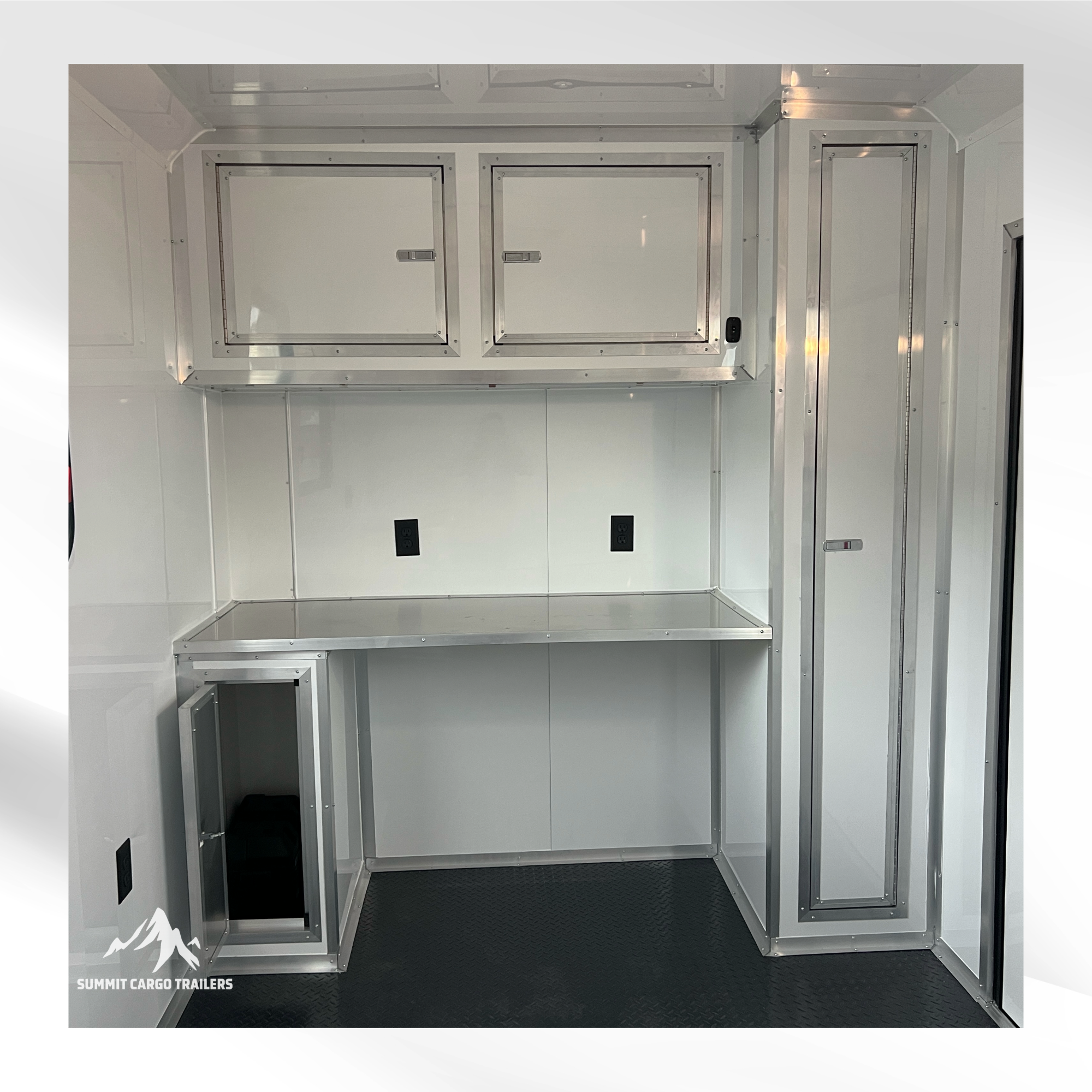 7X14TA Water Blue & Black Pet Grooming Trailer