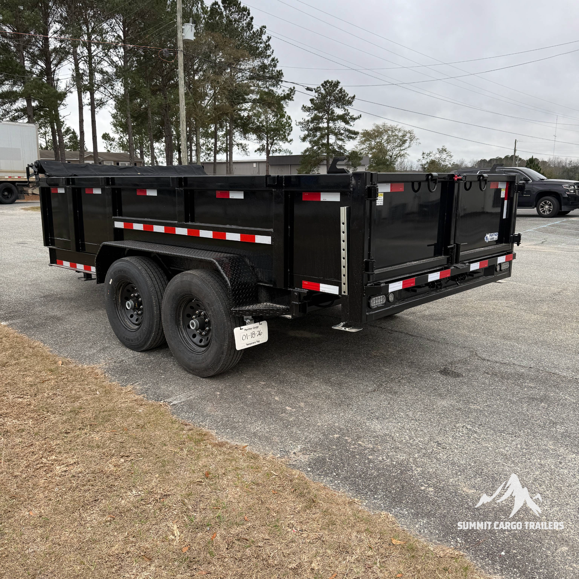 7X14TA Black Dump Trailer
