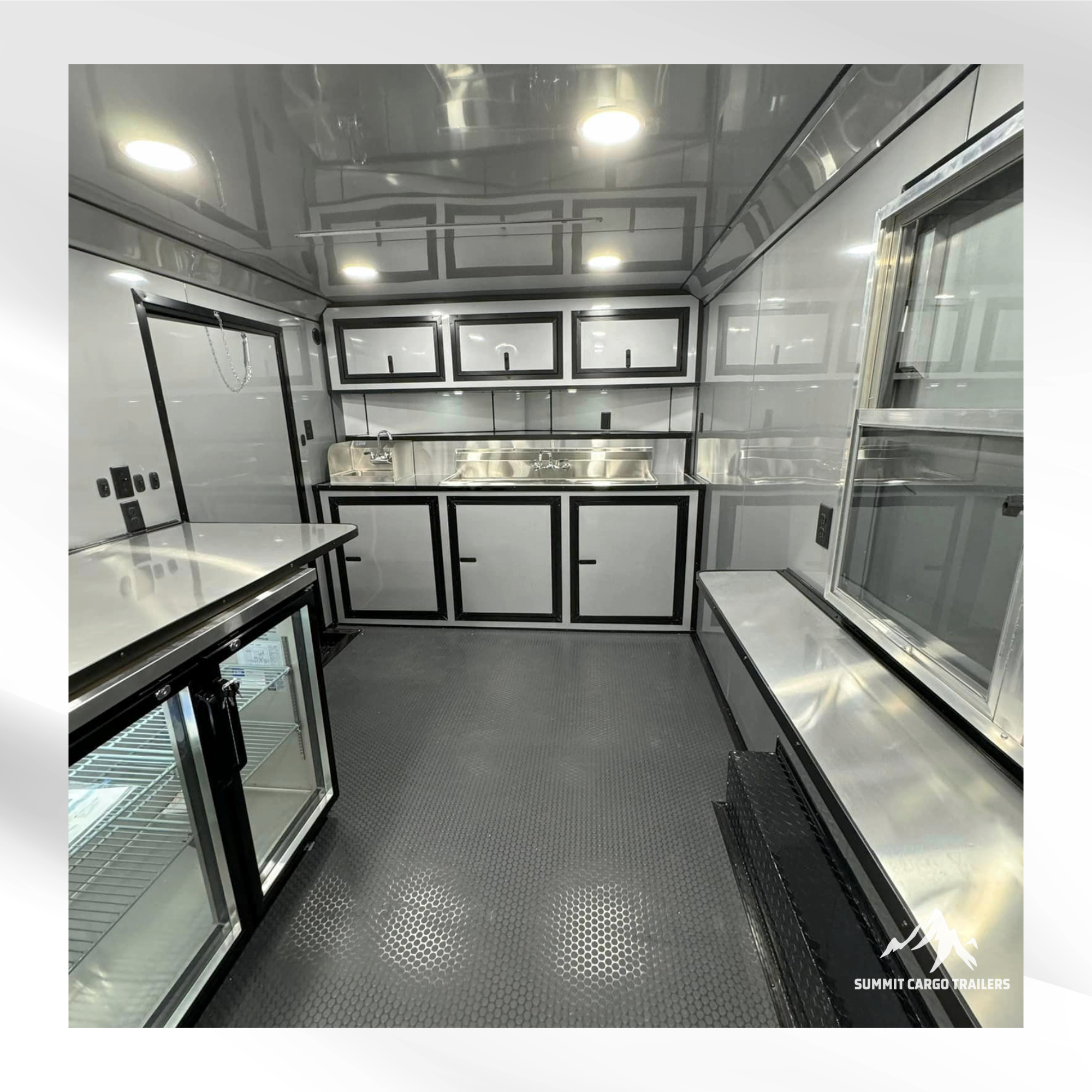 8.5X16TA Black Concession Trailer