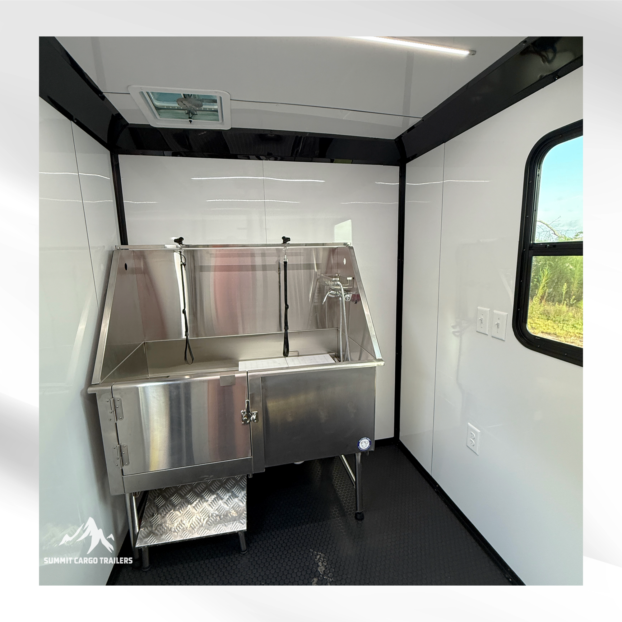 6X12TA Purple Pet Grooming Trailer