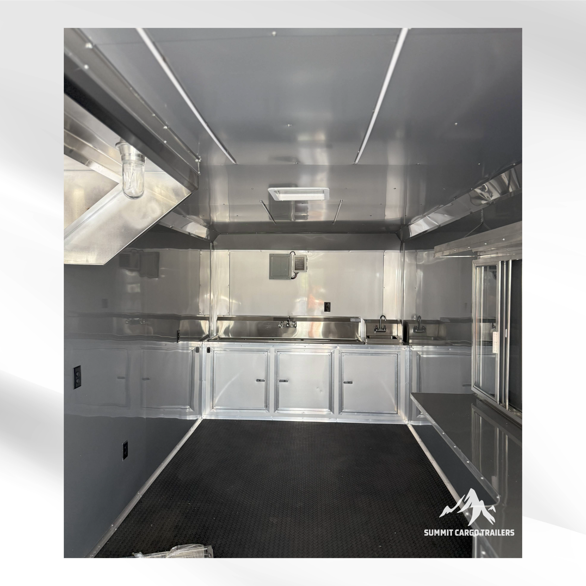 8.5X26TA3 Charcoal Concession Porch Trailer