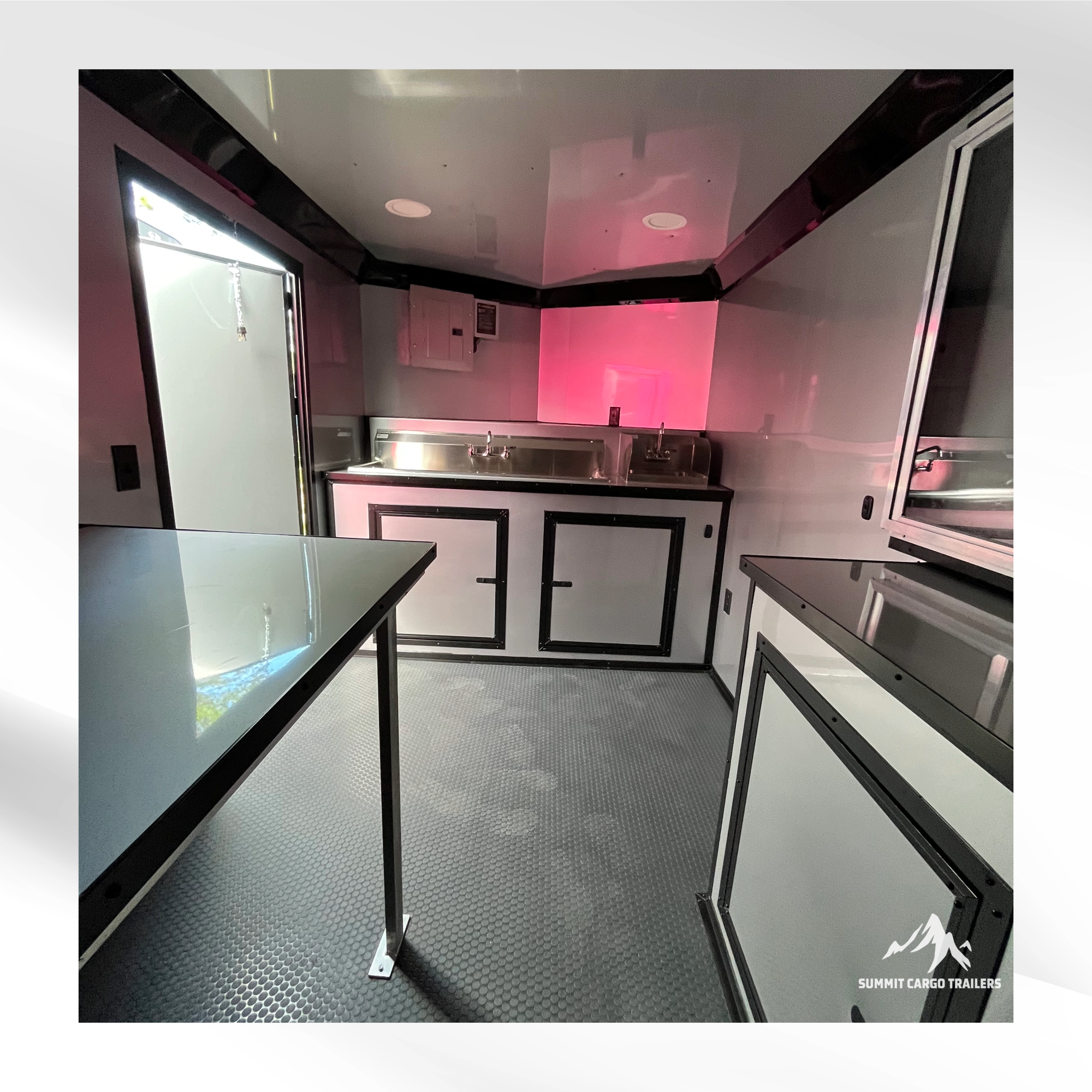 7X14TA Black Beverage Concession Trailer