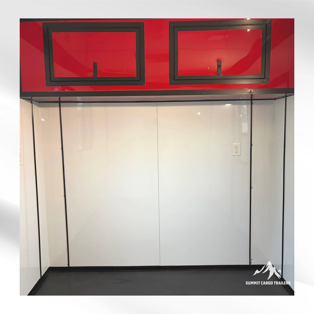 7X12TA Red & Black Pet Grooming Trailer