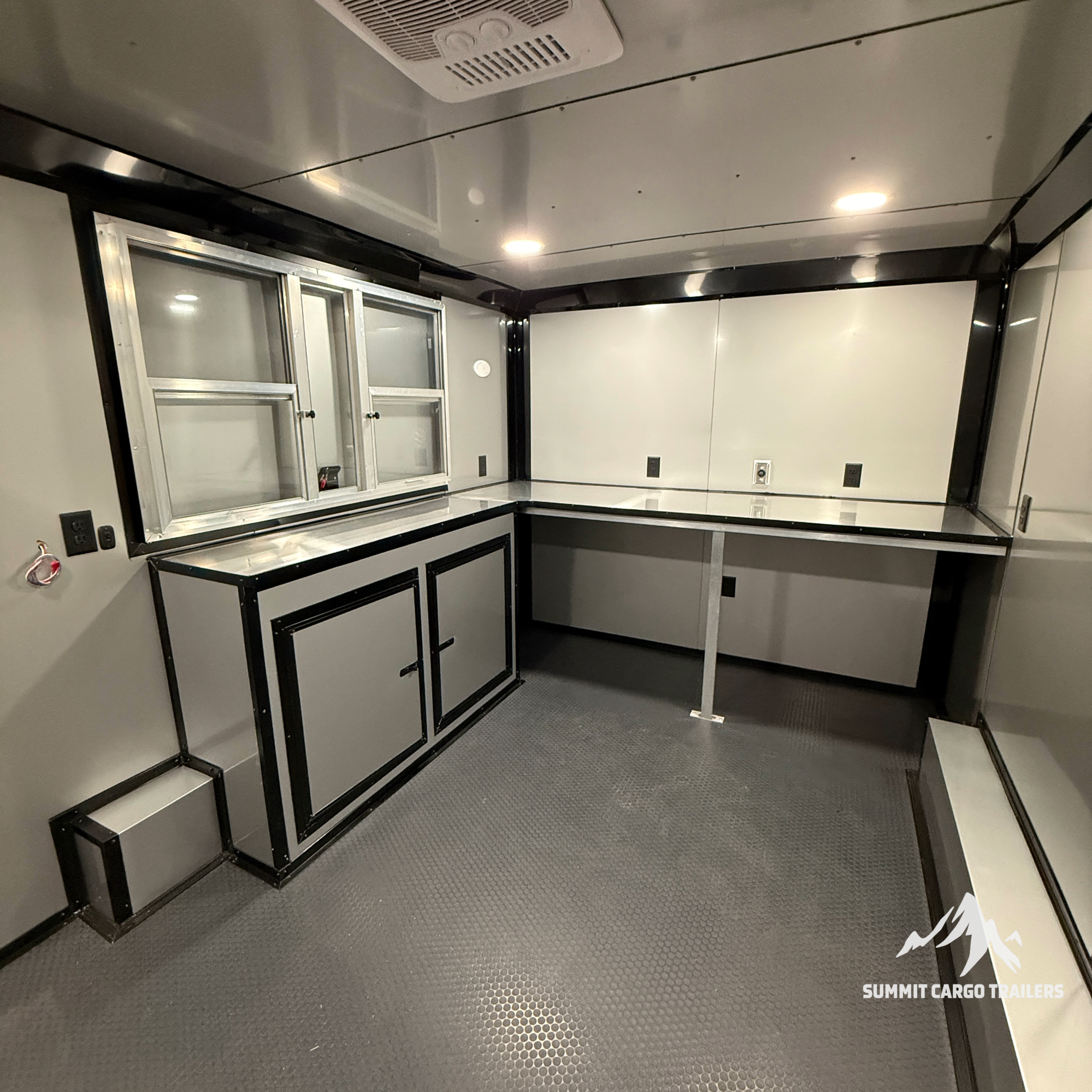 8.5X14TA Black Concession Trailer