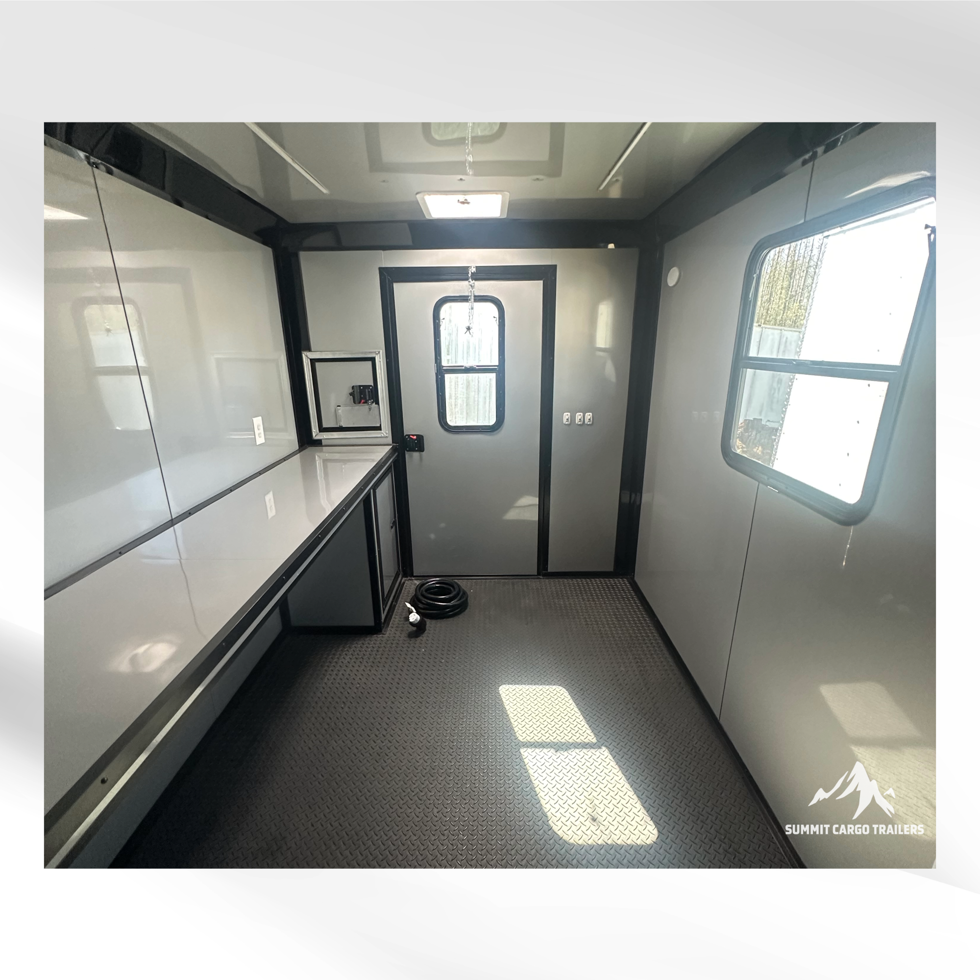 7X12TA Black Office Trailer