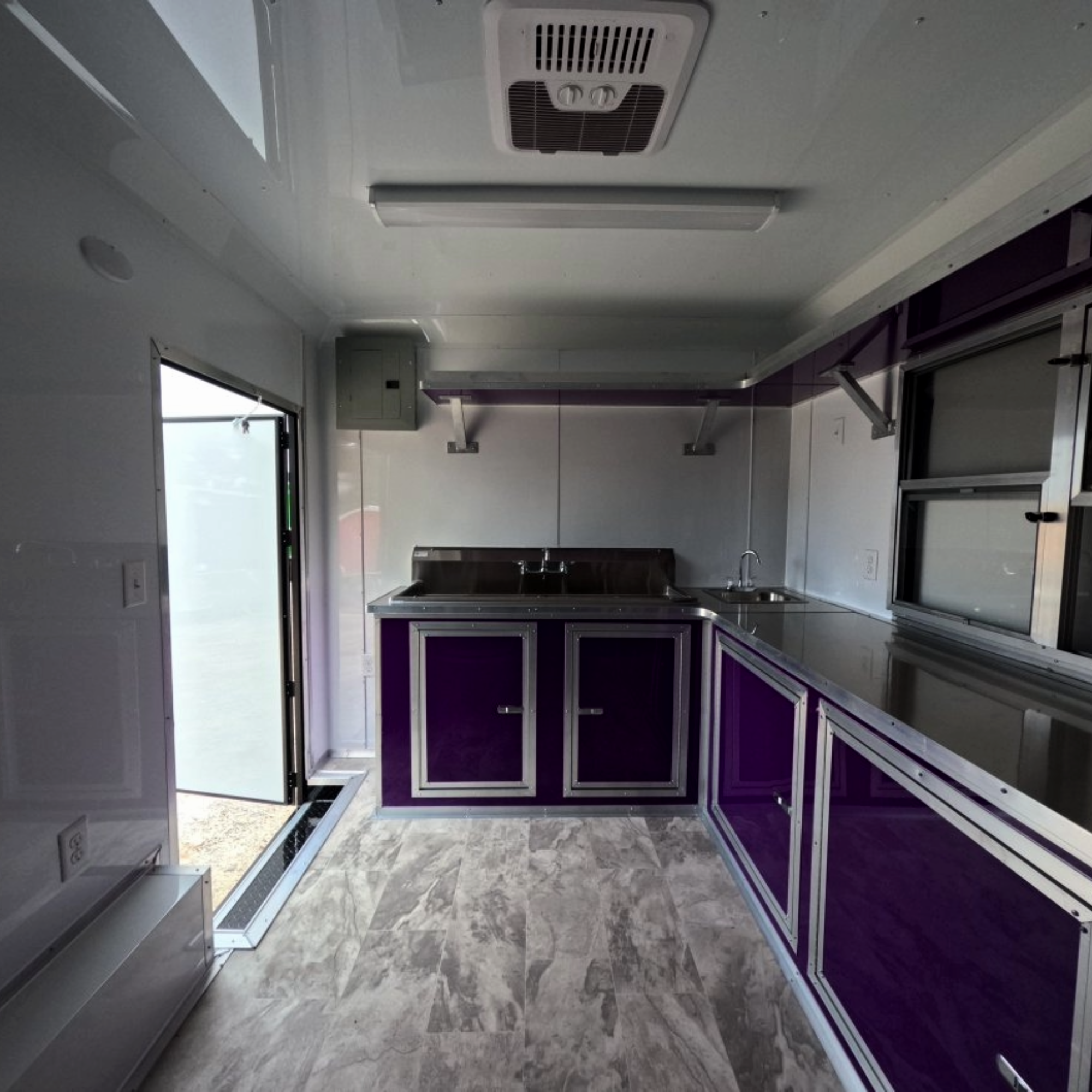 8.5X12TA Purple Concession Trailer
