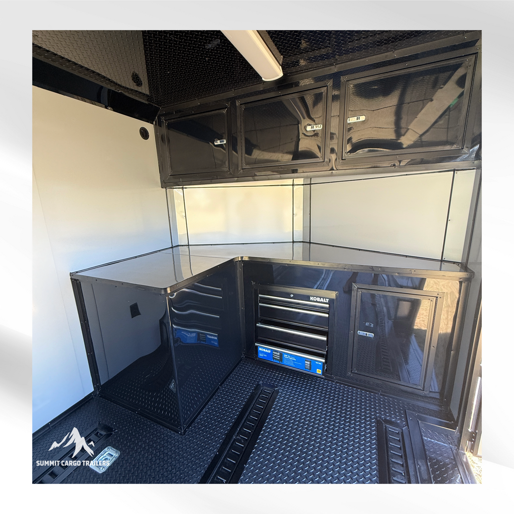 8.5X16TA3 Black & White Car Hauler Trailer