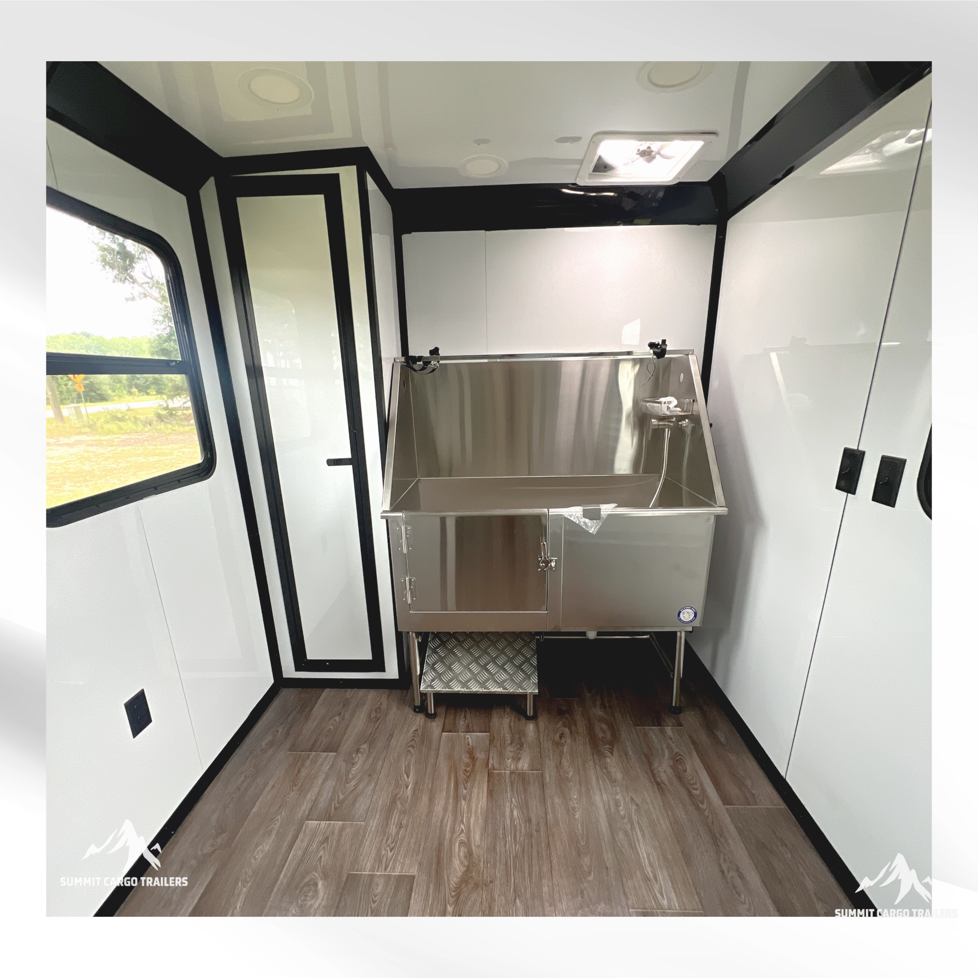 7X14TA Pink Dog Grooming Trailer