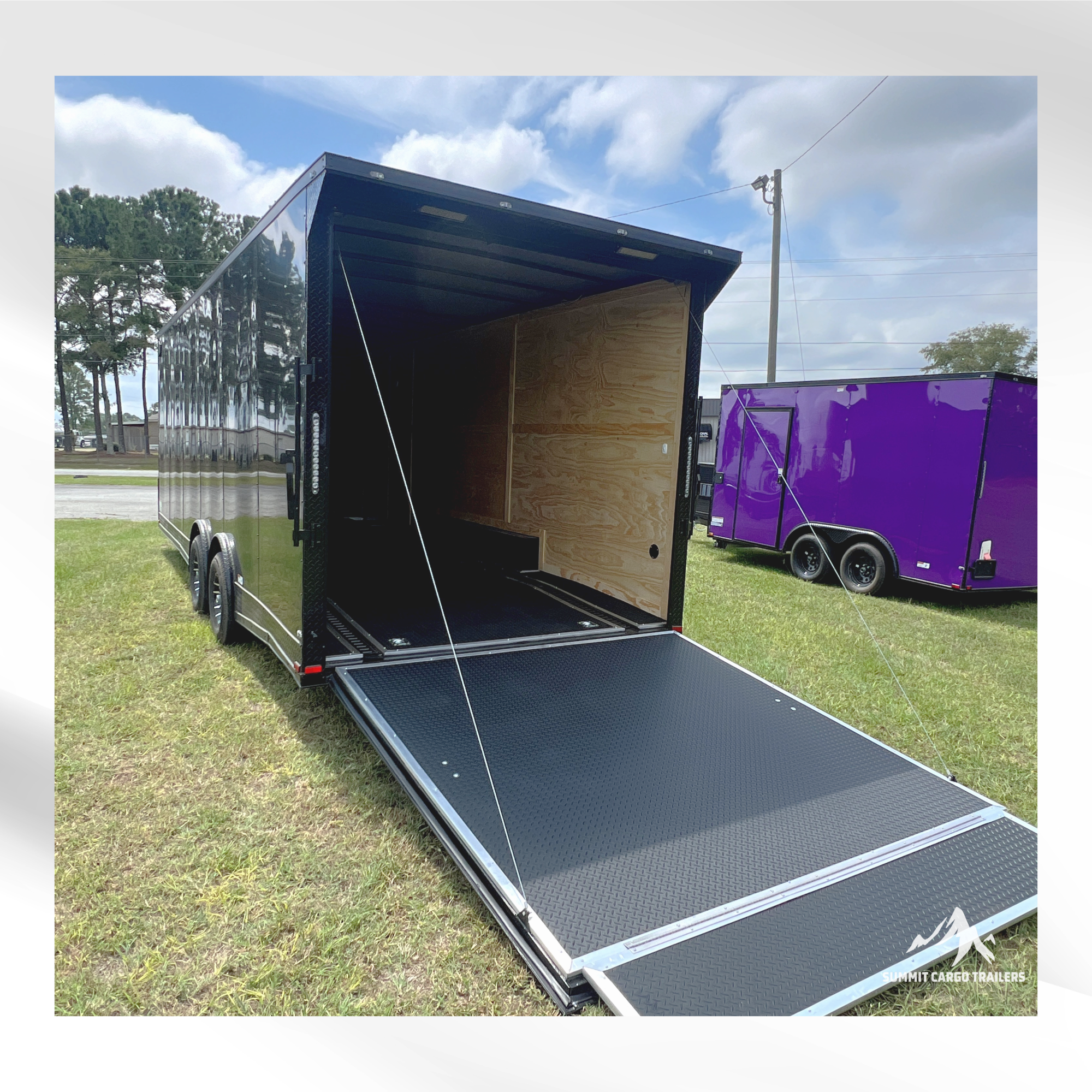 8.5X24TA Black Car Hauler Trailer