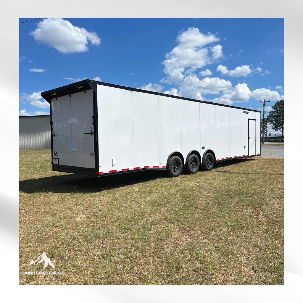 8.5X36TTA White Race Ready Trailer