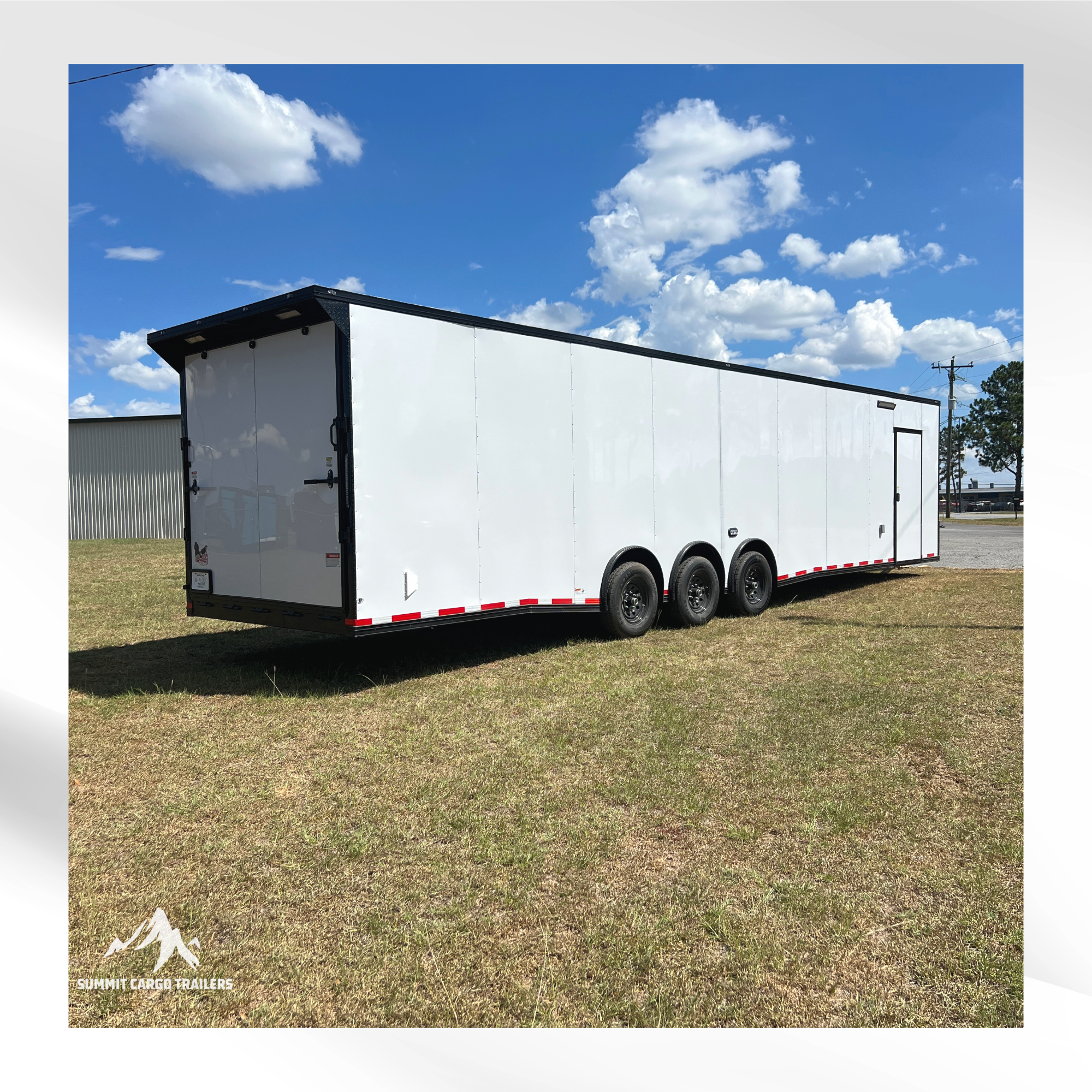 8.5X36TTA White Race Ready Trailer
