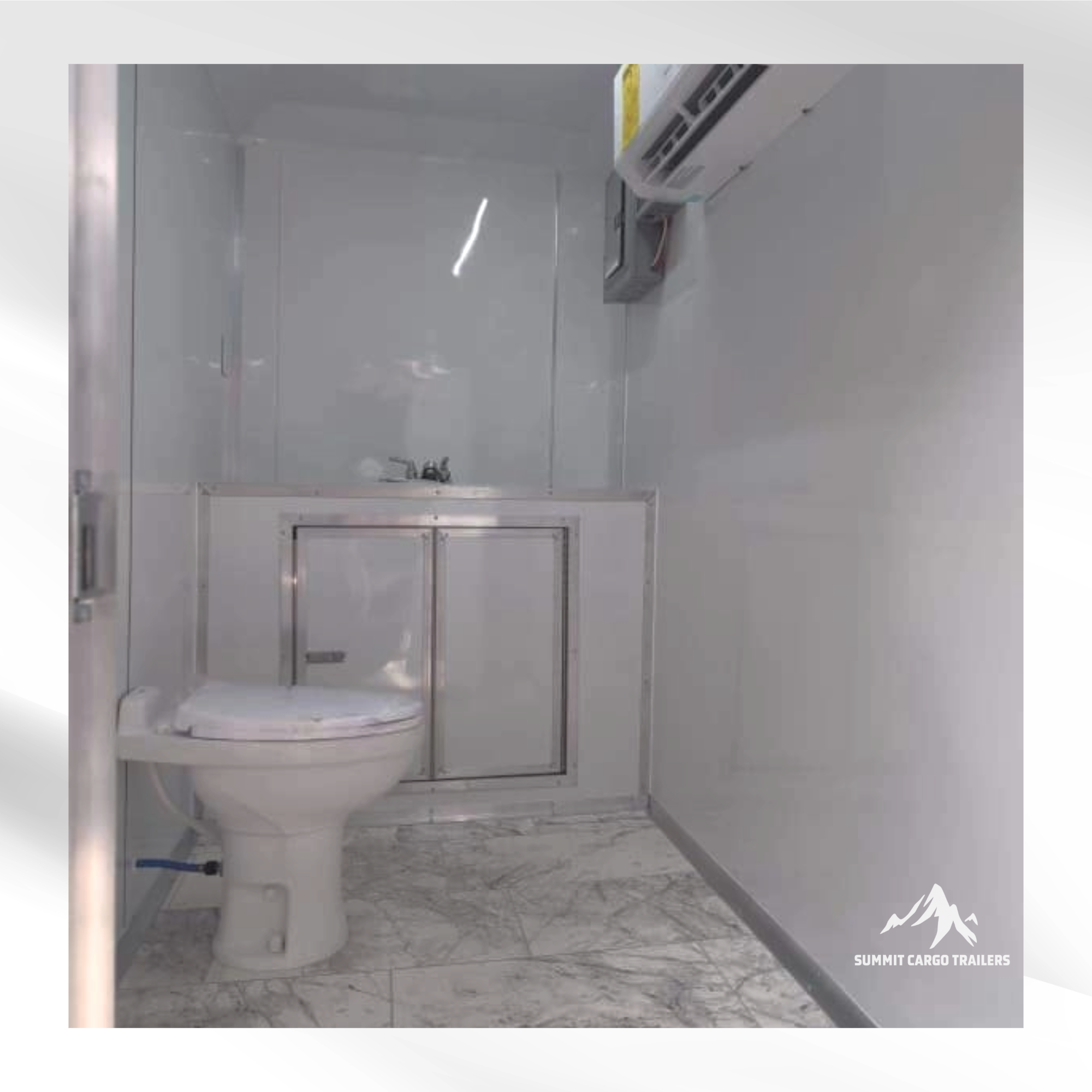 8.5X12SA White Mobile Bathroom Trailer