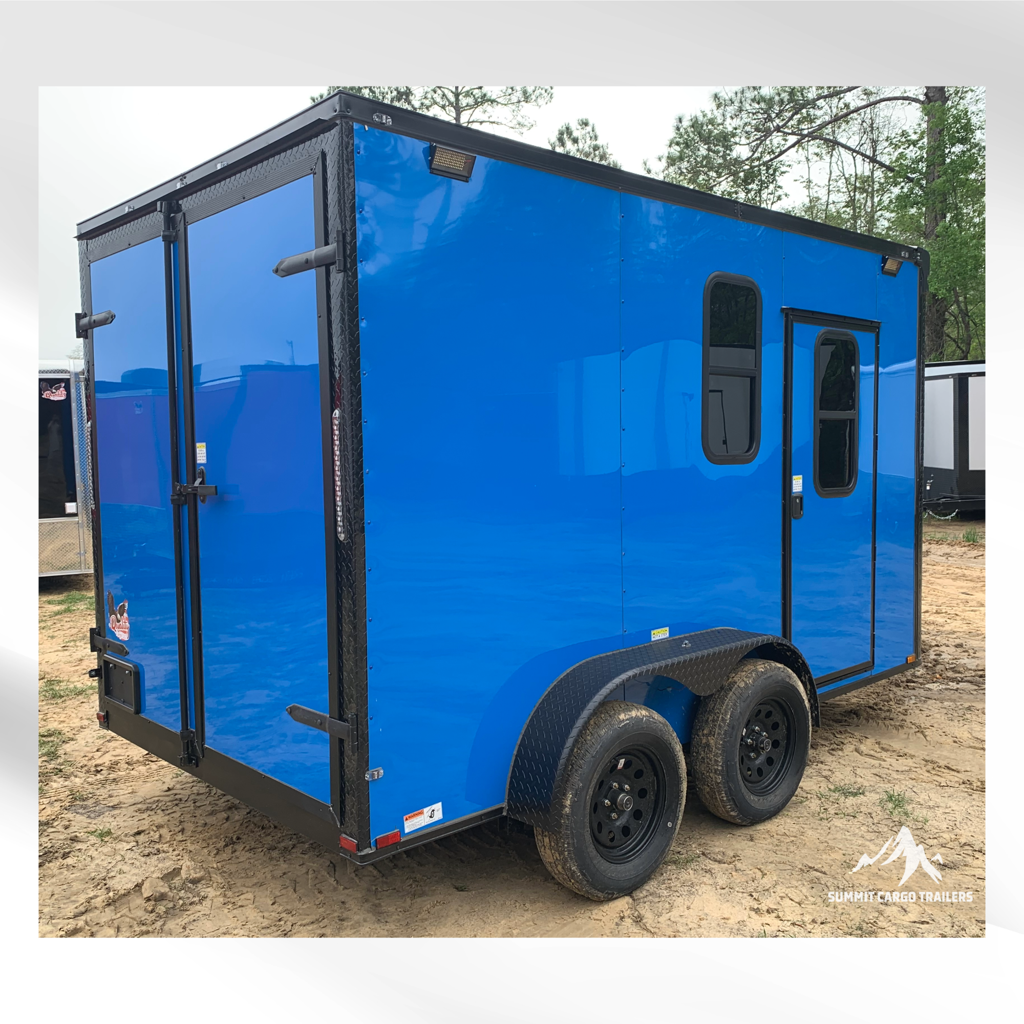 7X12TA Blue Dog Grooming Trailer