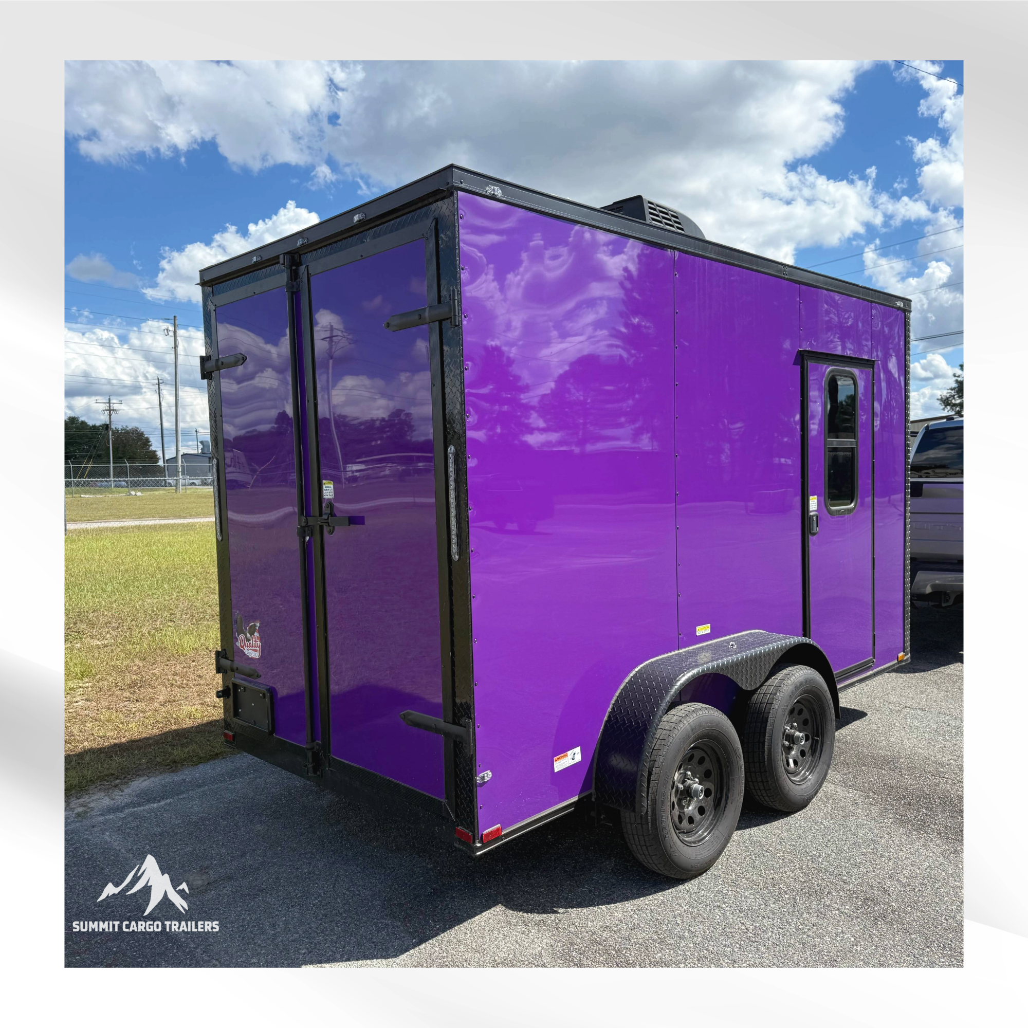 6X12TA Purple Pet Grooming Trailer