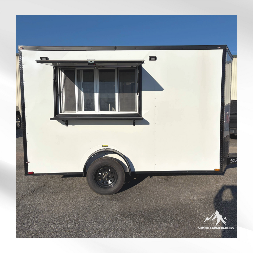 6X12SA White Concession Trailer
