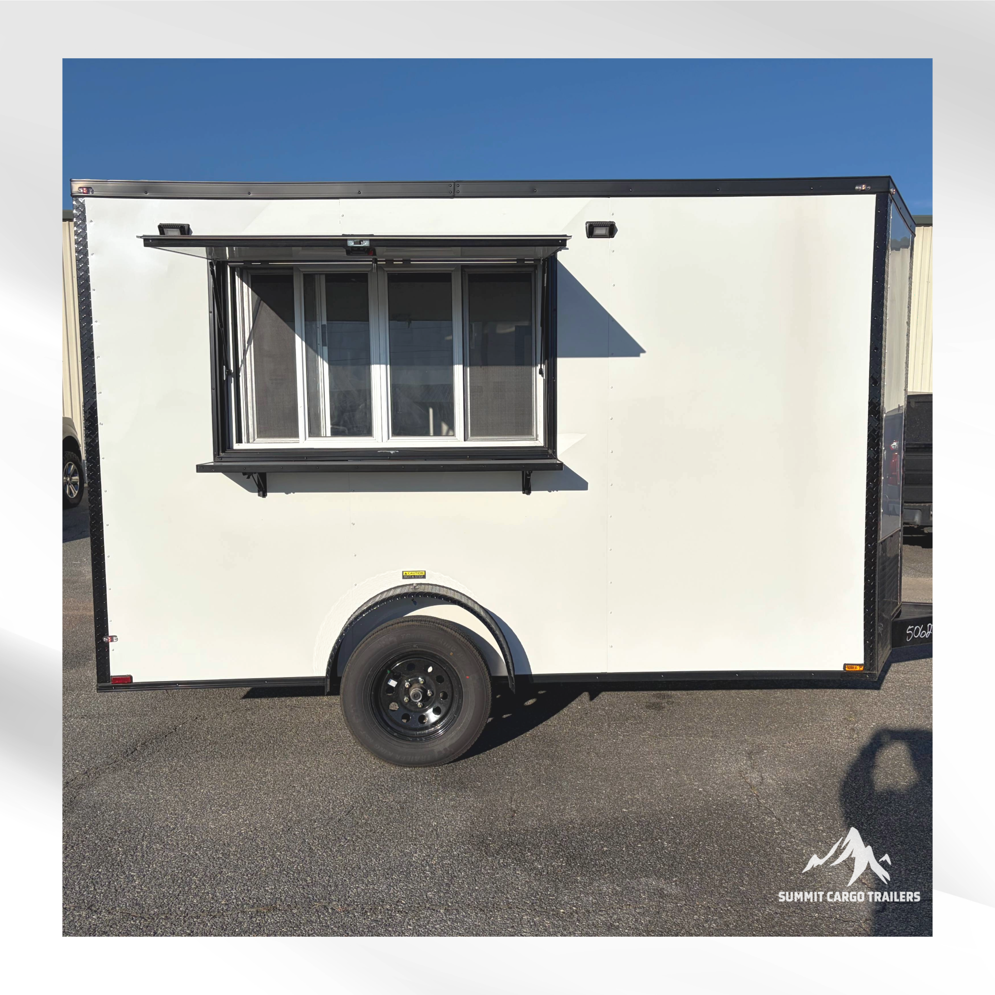 6X12SA White Concession Trailer