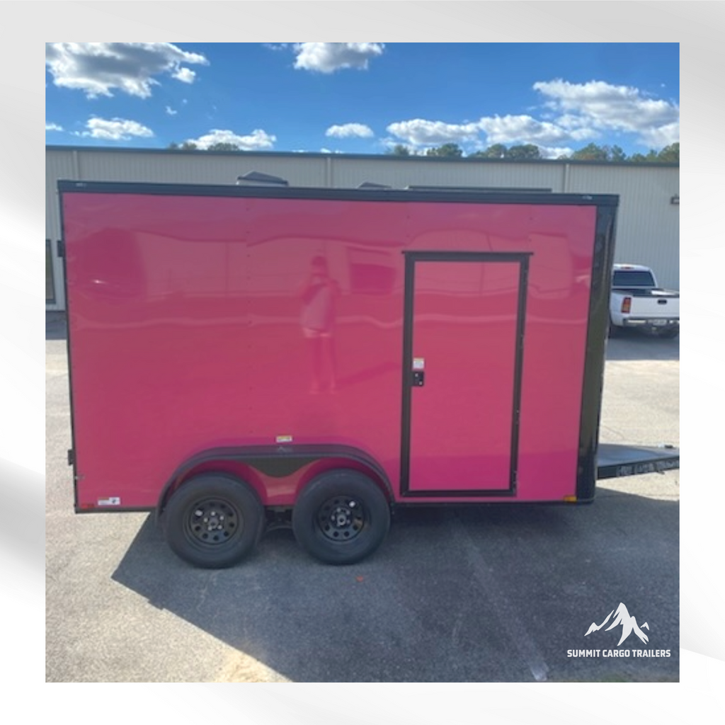 6X12TA Pink Pet Grooming Trailer