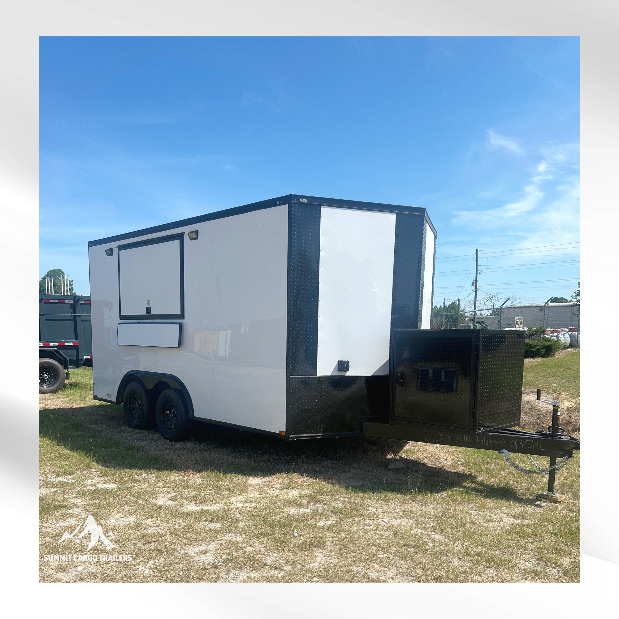 8.5X14TA White Concession Trailer