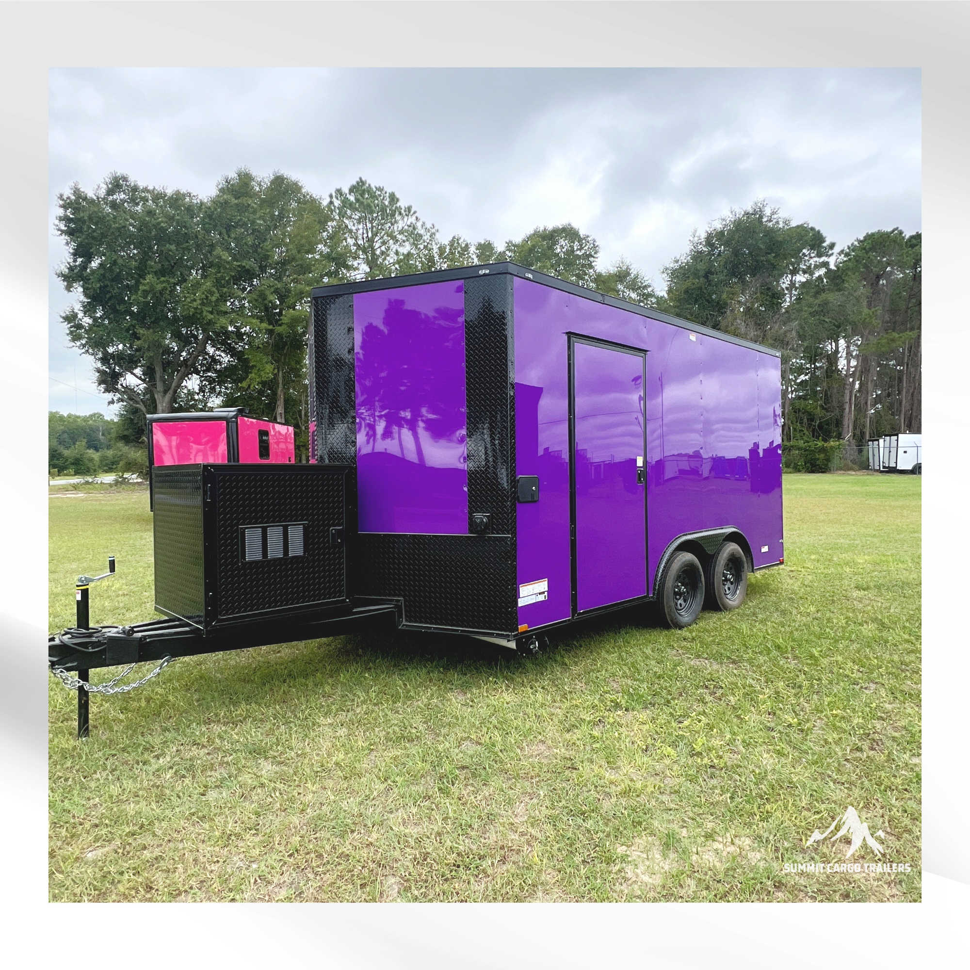 8.5X14TA Purple Concession Trailer
