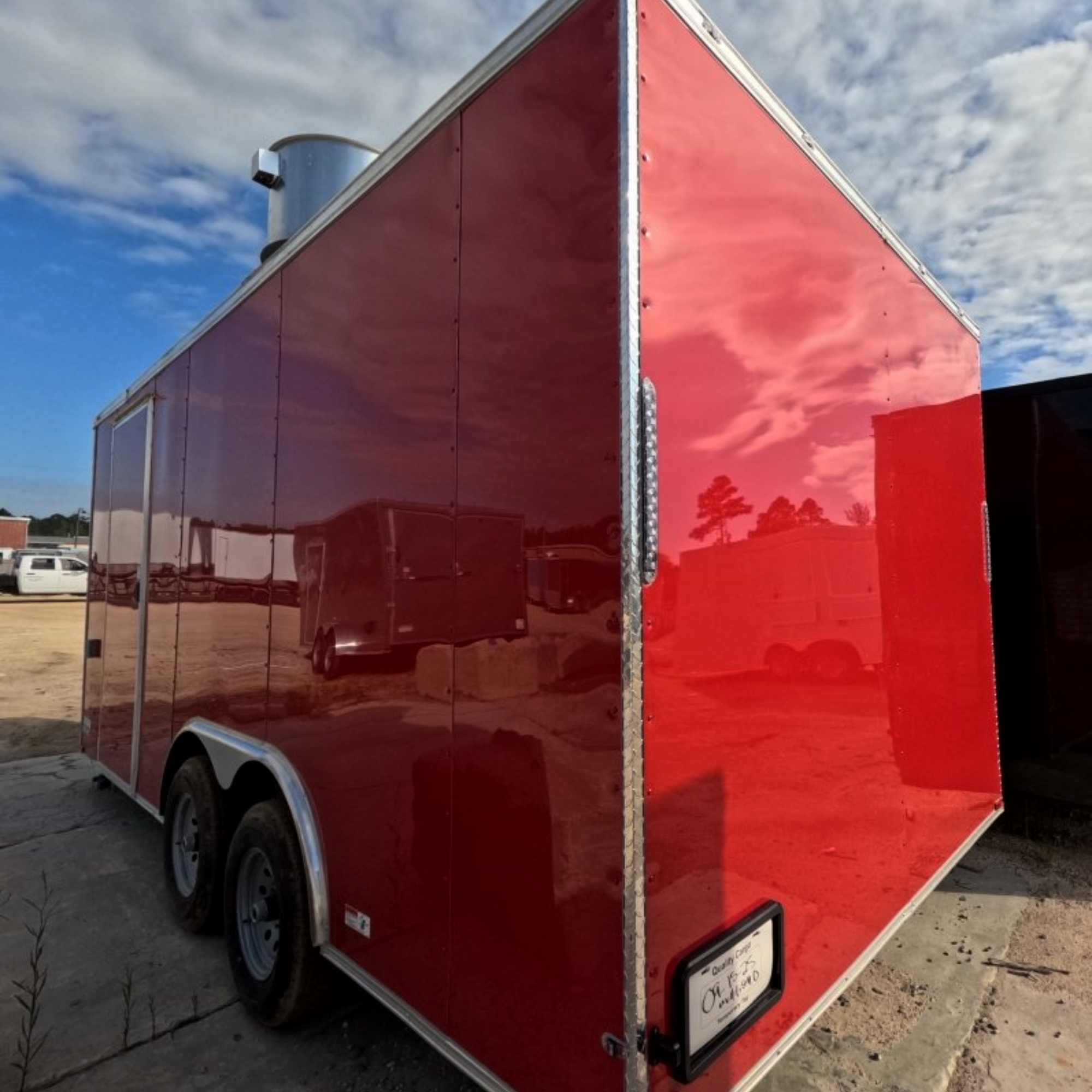 8.5X18TA3 Red Concession Trailer