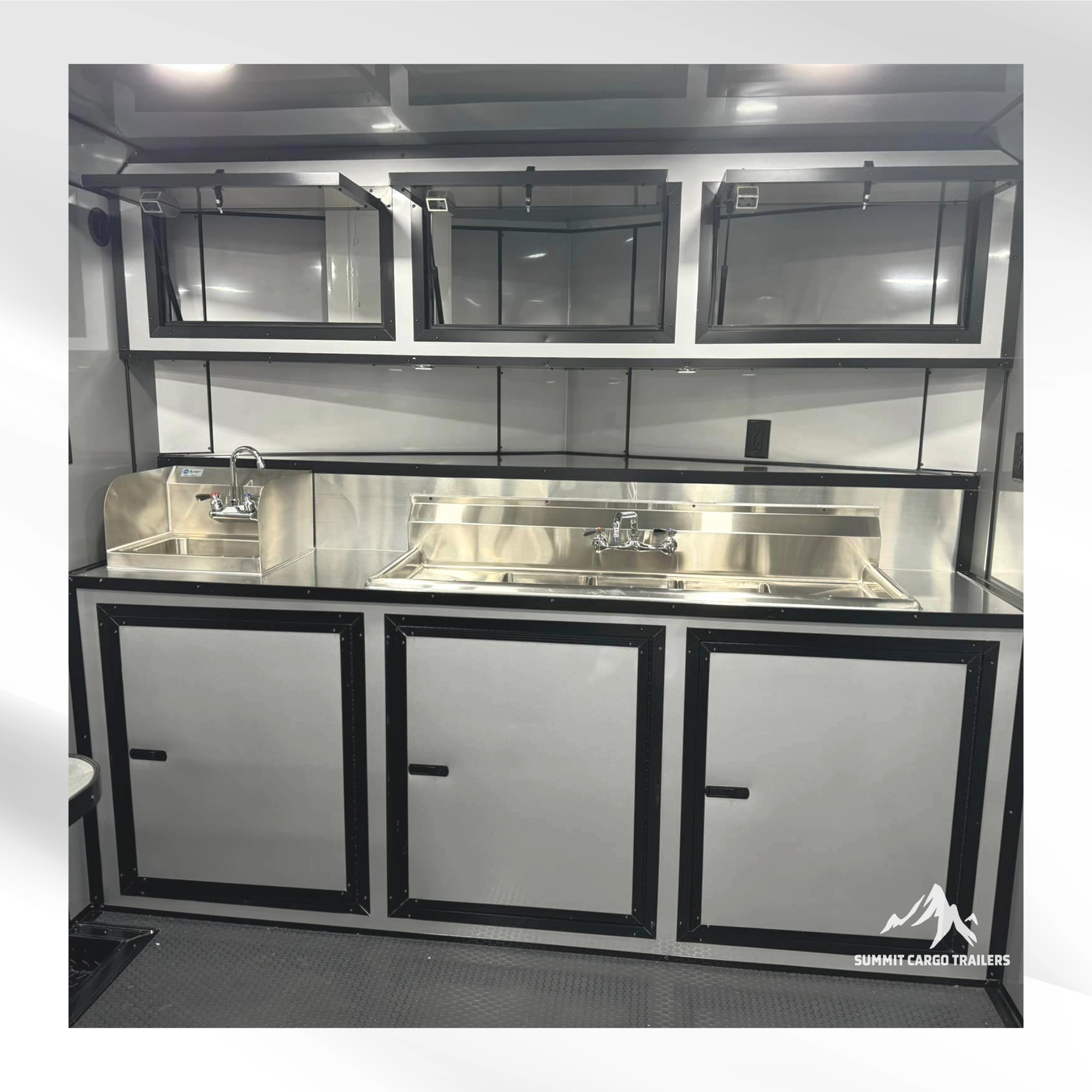 8.5X16TA Black Concession Trailer