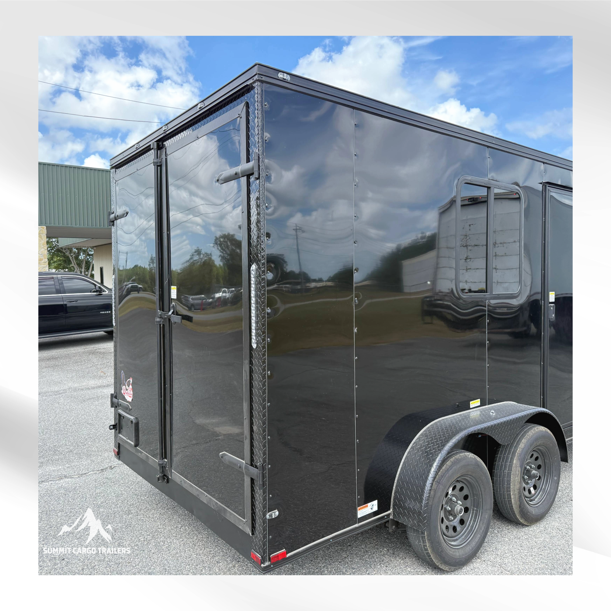 7X14TA Black Pet Grooming Trailer
