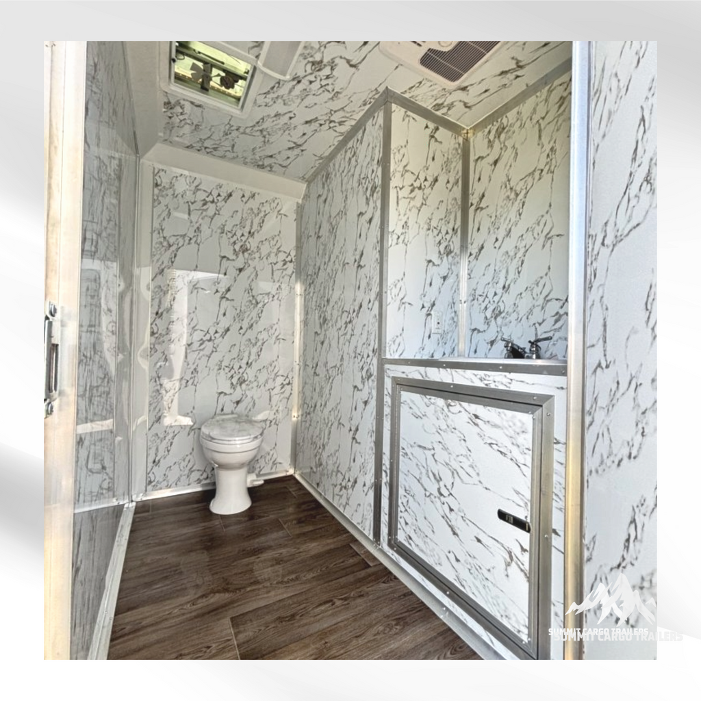 7X12SA5 Charcoal Bathroom Trailer