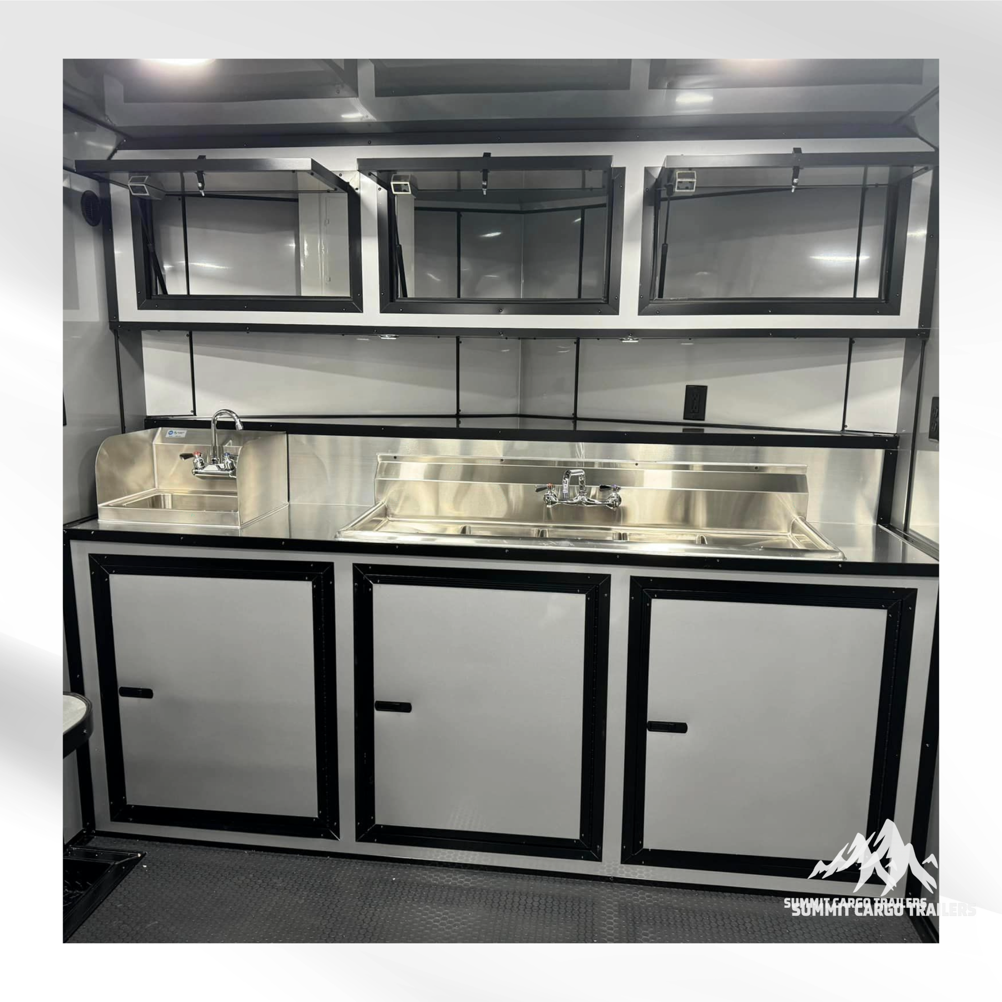 8.5X16TA Black Concession Trailer