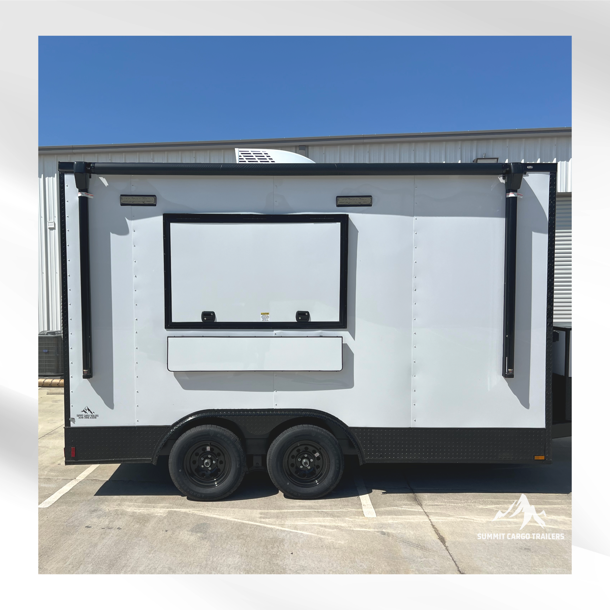 8.5X14TA White Concession Trailer