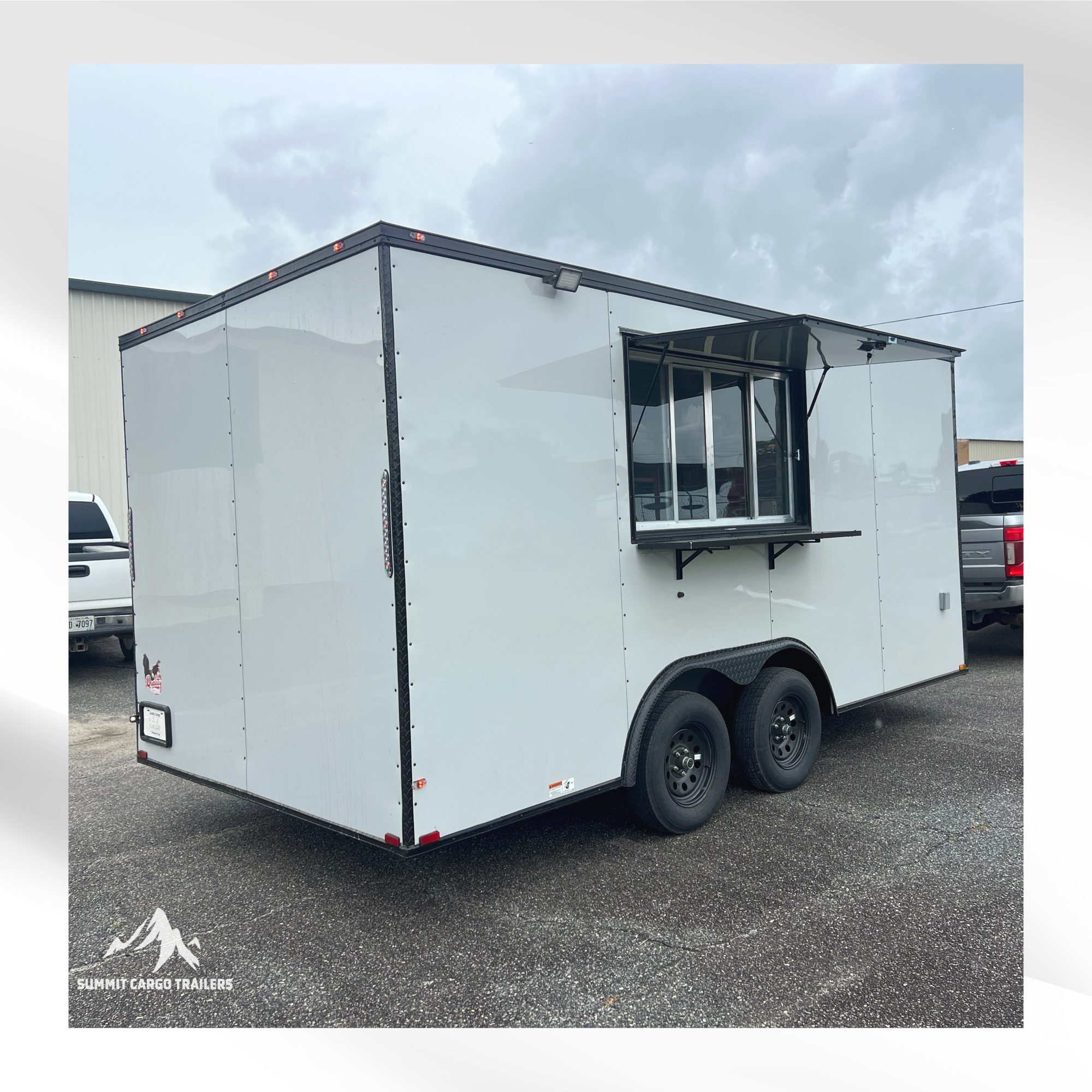 8.5X16TA White Concession Trailer