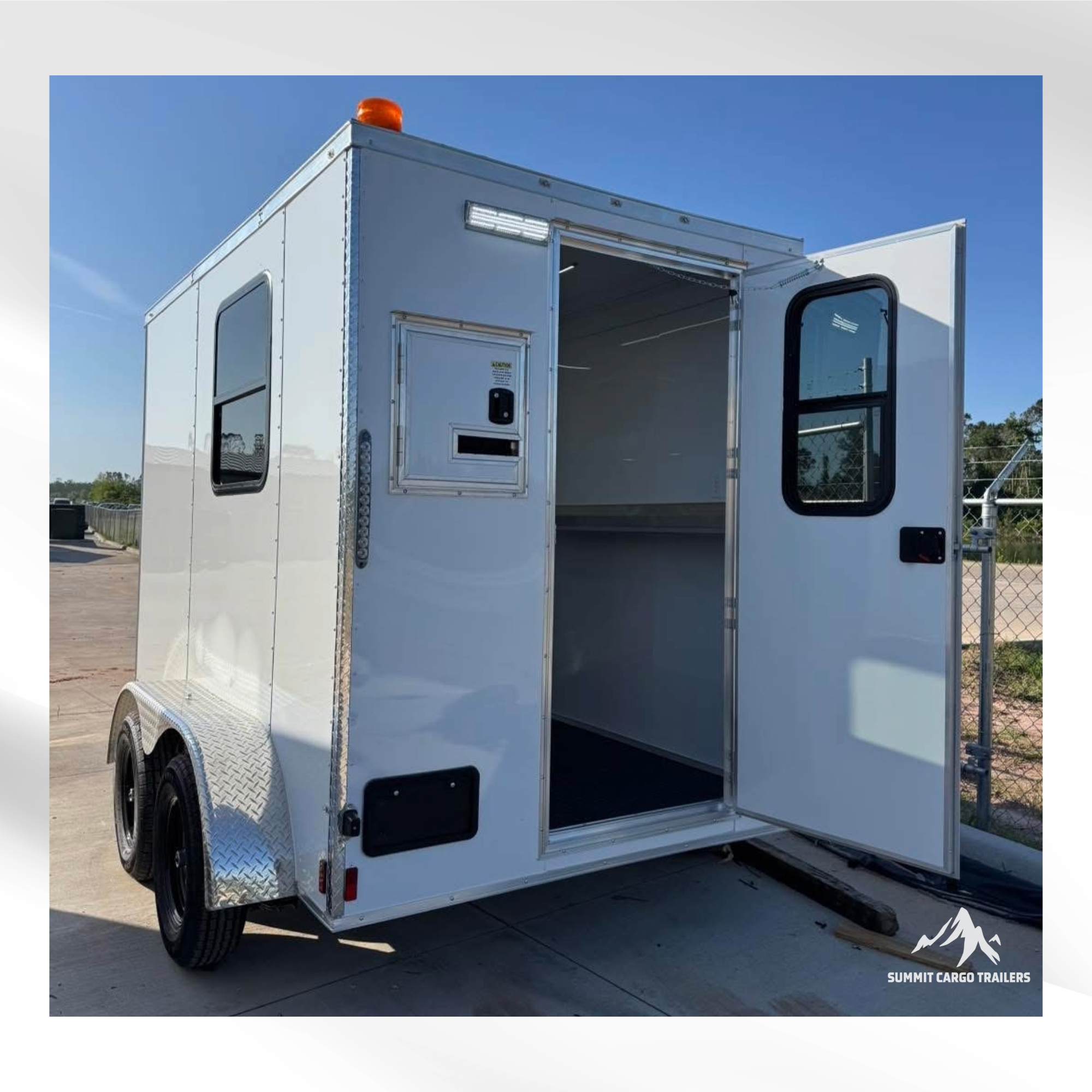 6X10 White Splicing Trailer