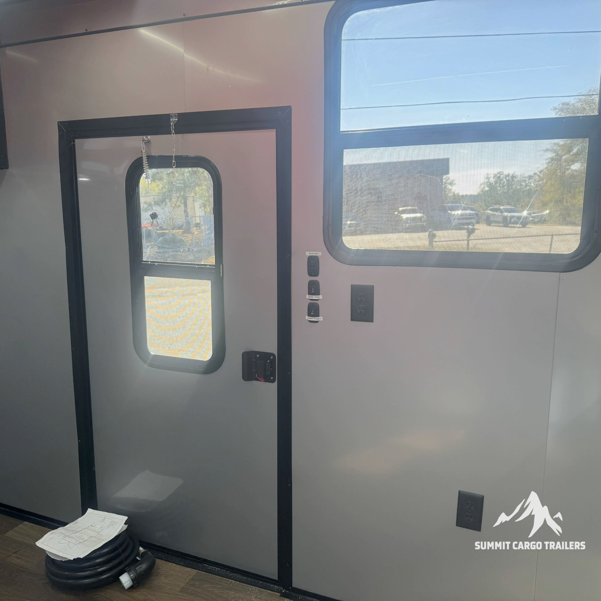 7X14TA Water Blue & Black Pet Grooming Trailer