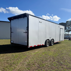 8.5X28TA5 Silver Car Hauler Trailer