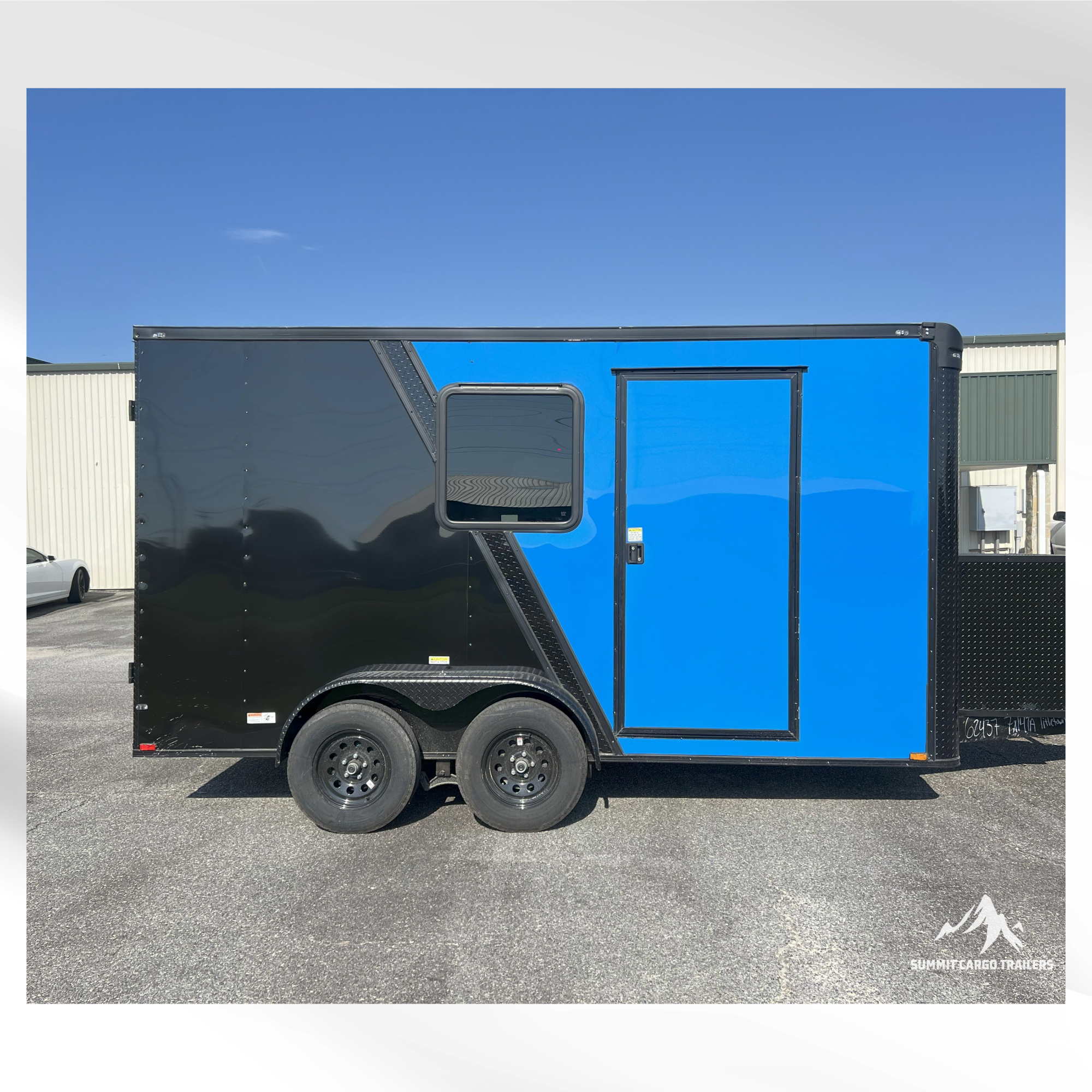 7x14TA Blue & Black Dog Grooming Trailer