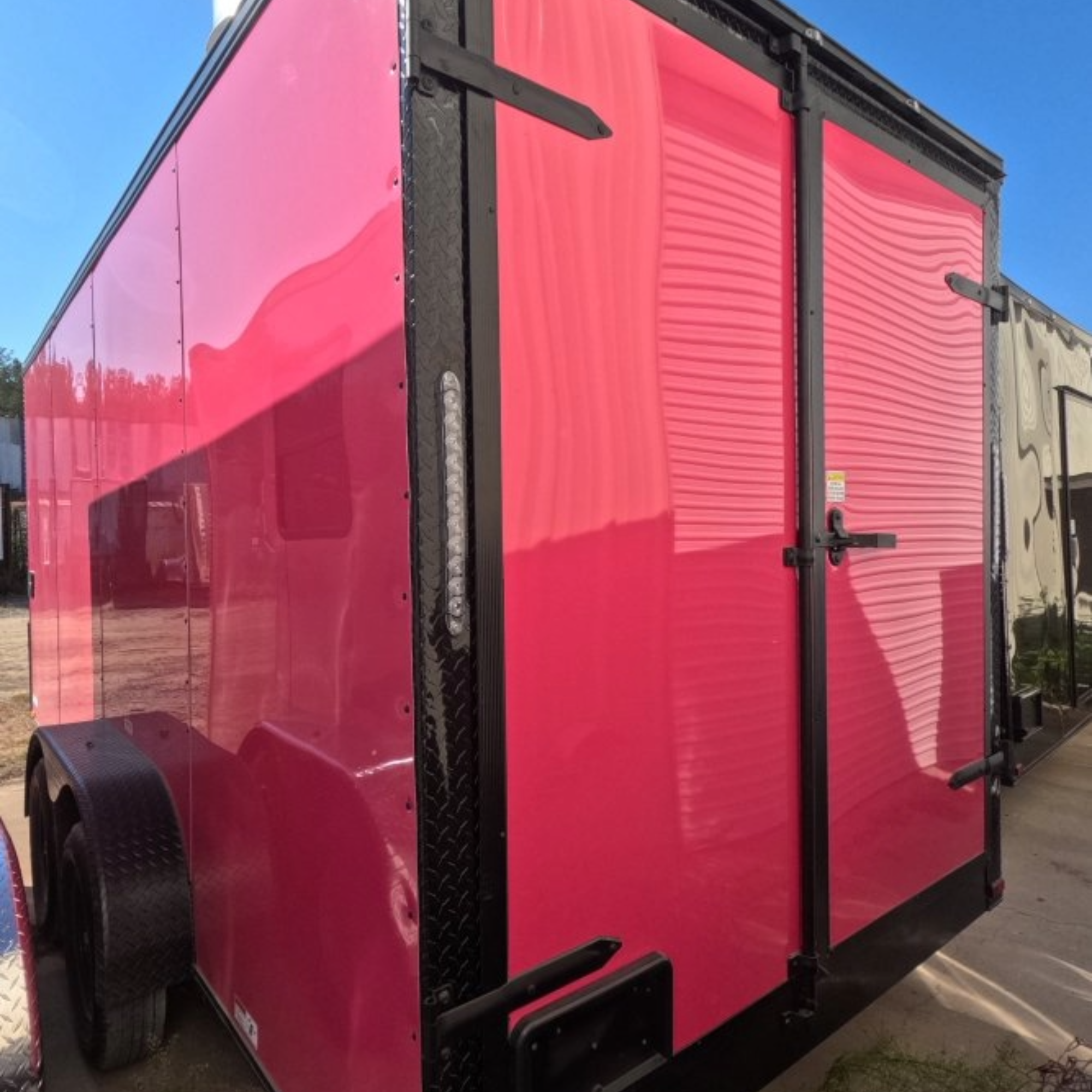 7X16TA Pink Concession Trailer