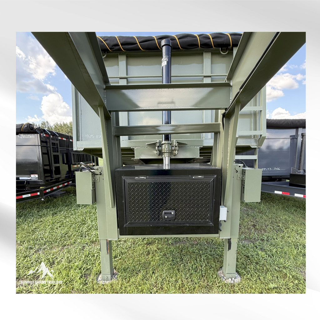8.5X20TA Army Green Dump Trailer