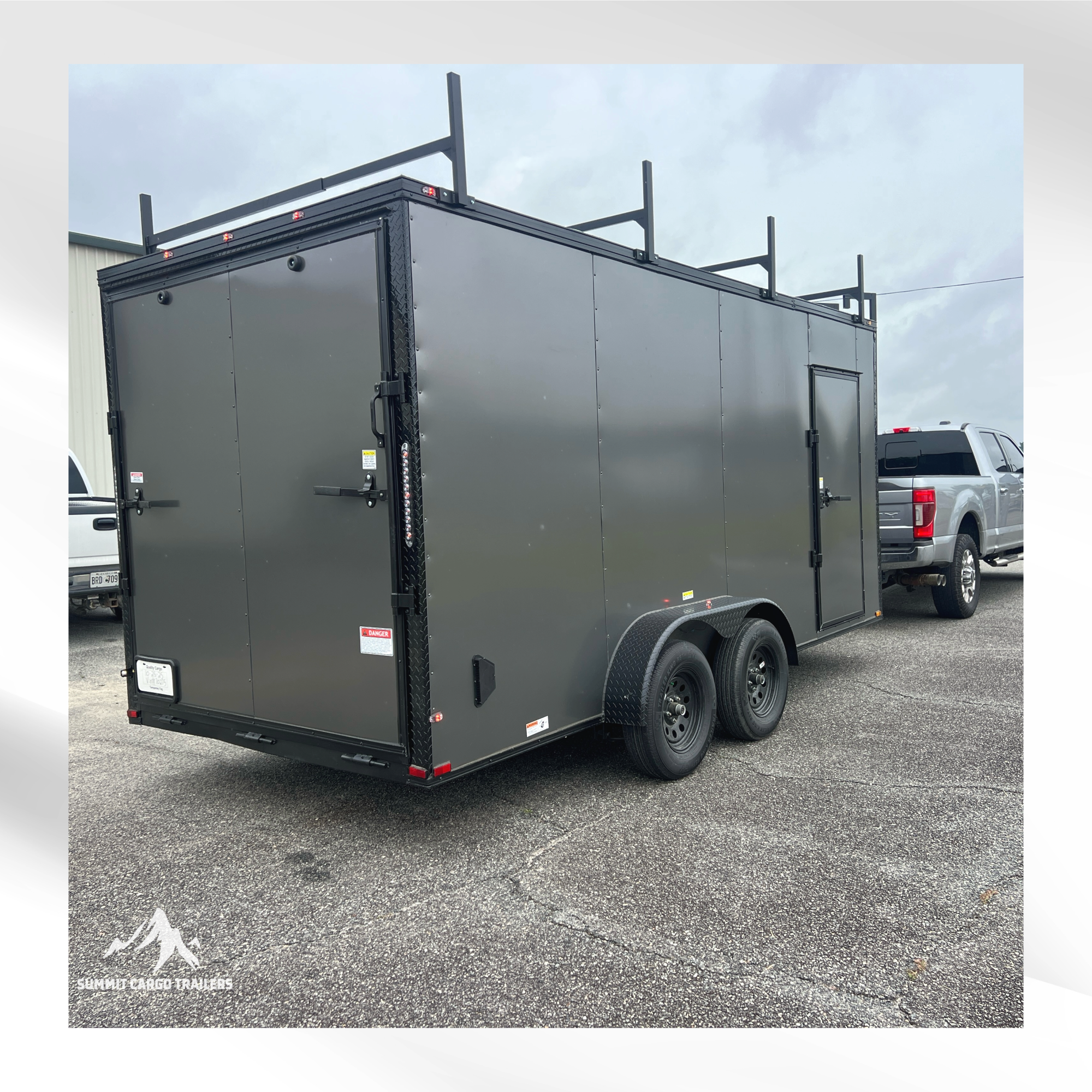 7X16TA Charcoal Standard Work Trailer
