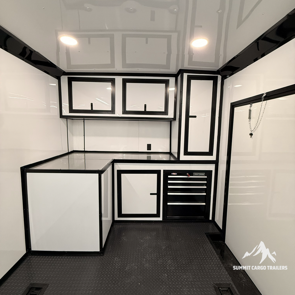 8.5X28TA5 Silver Car Hauler Trailer