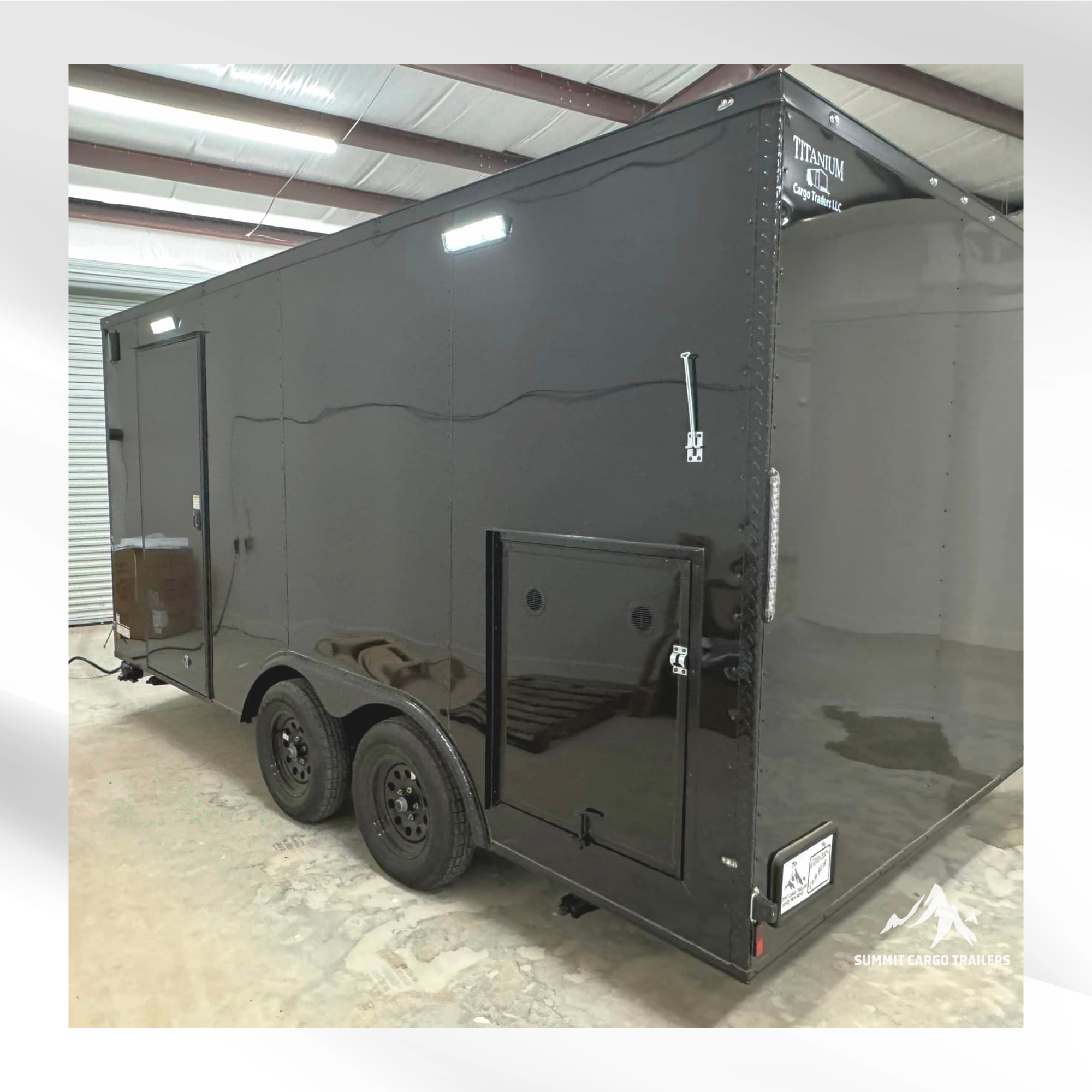 8.5X16TA Black Concession Trailer