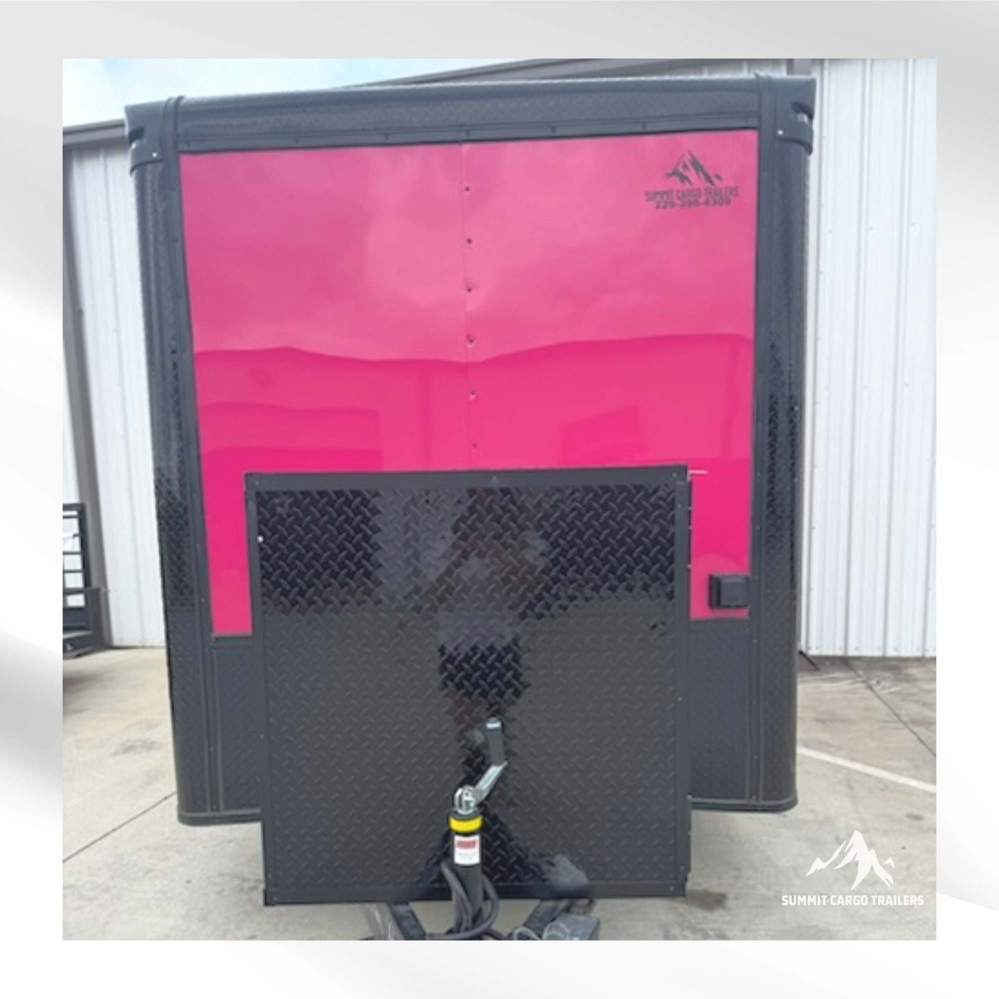7X14TA Pink Pet Grooming Trailer