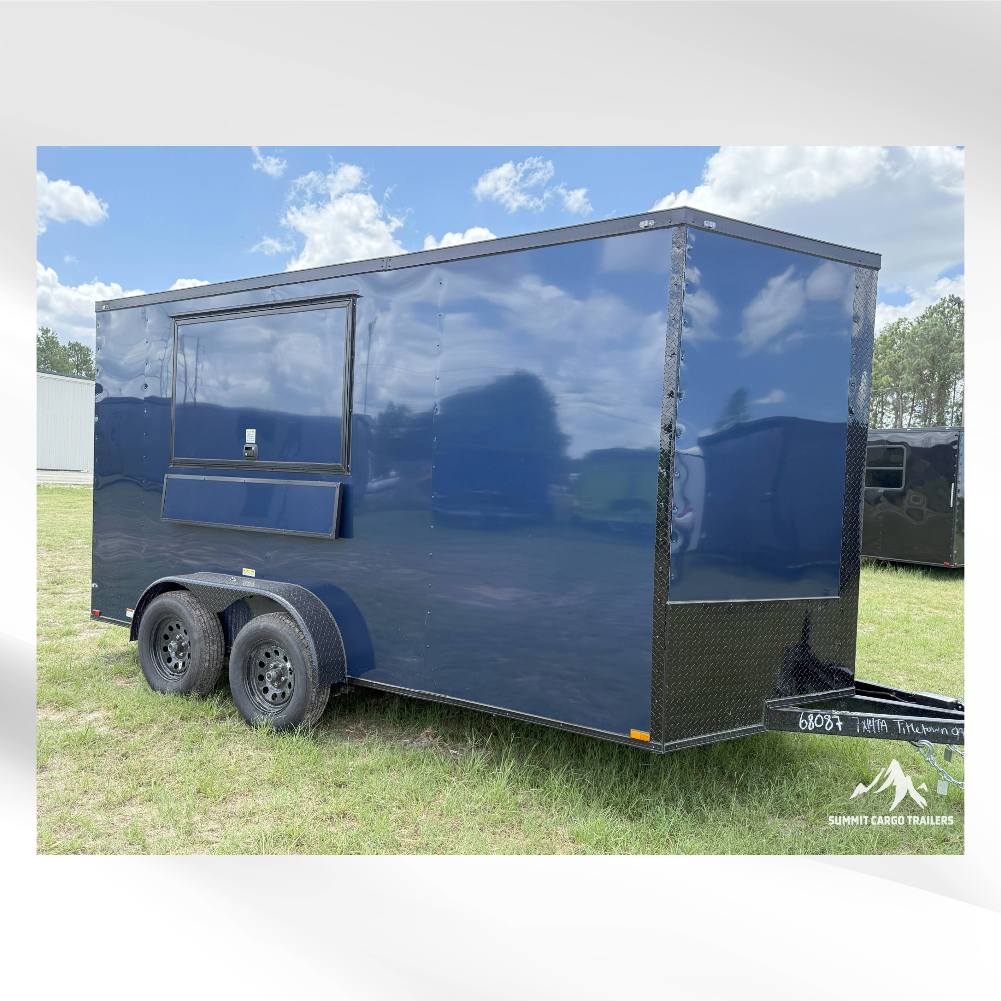 7X14TA Indigo Blue Concession Trailer