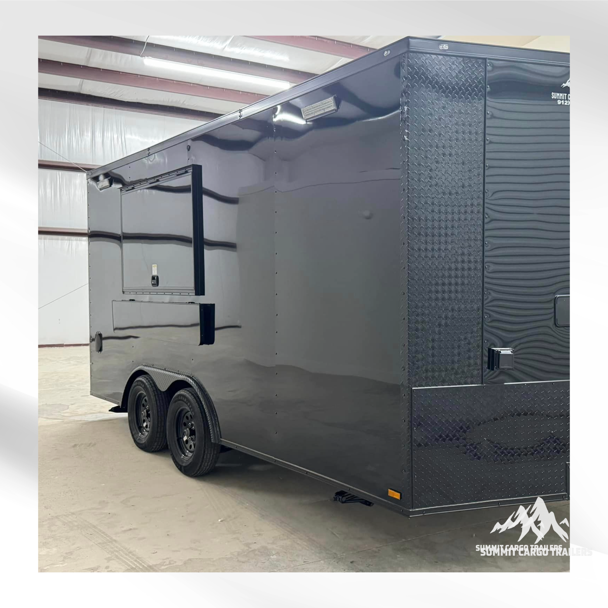 8.5X16TA Black Concession Trailer