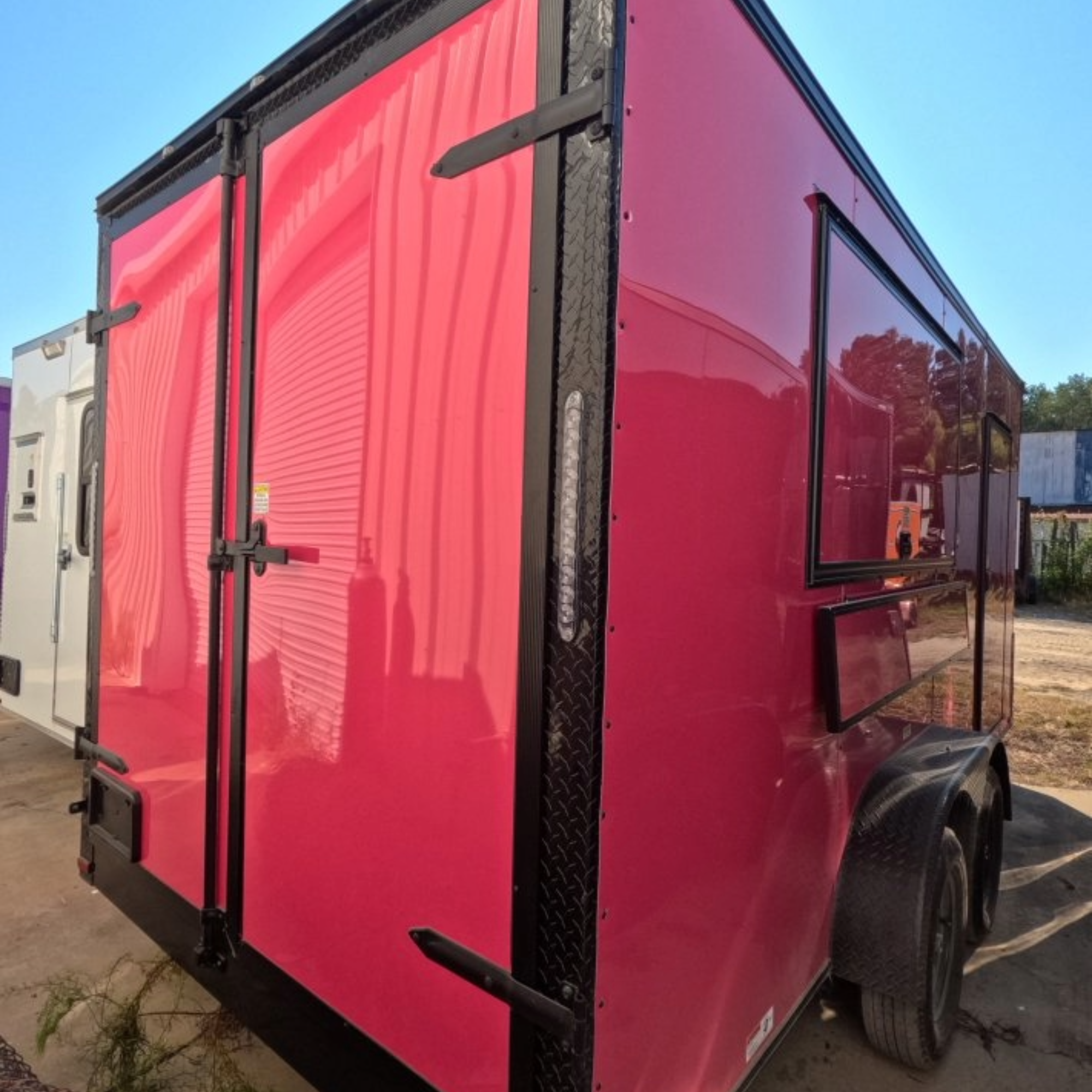 7X16TA Pink Concession Trailer