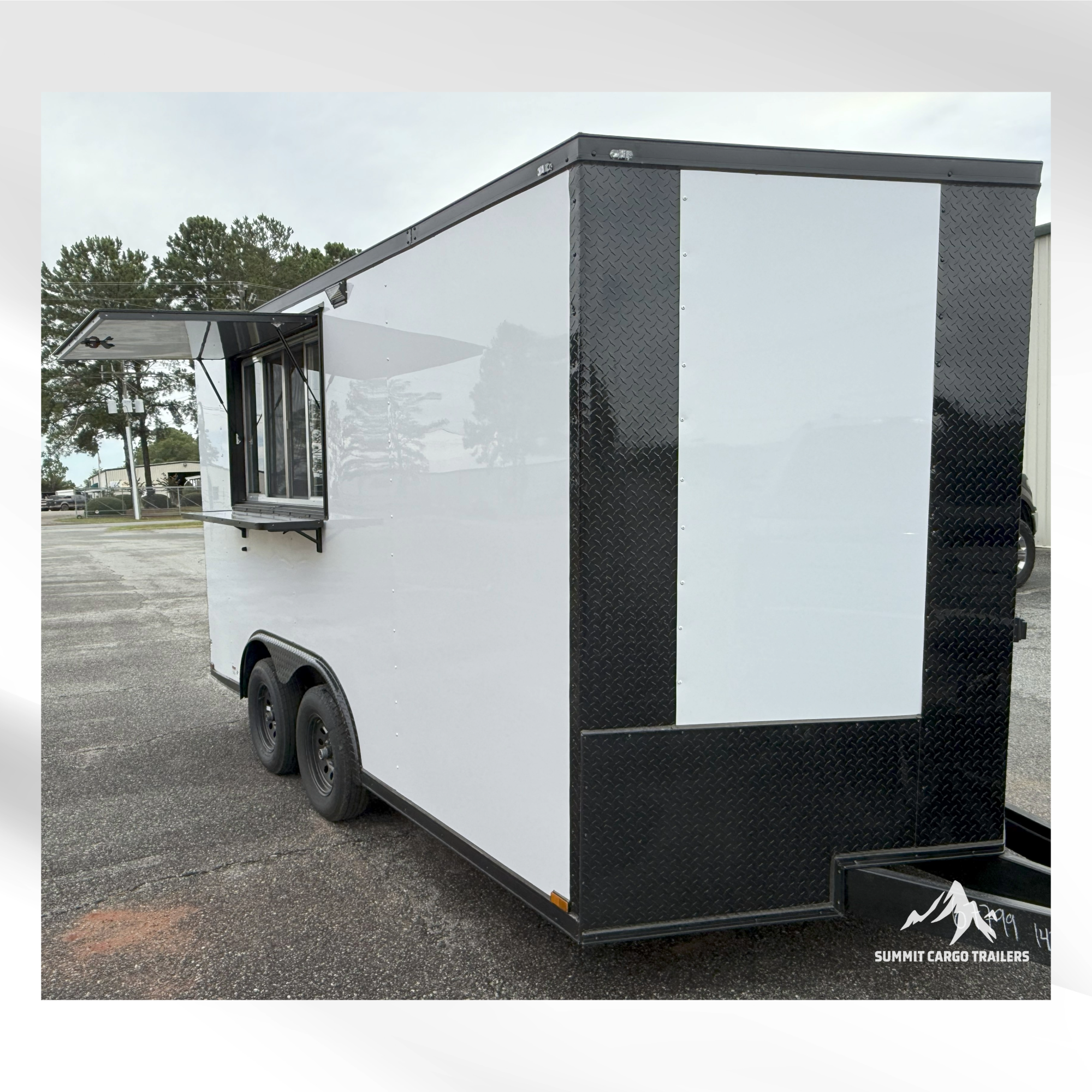 8.5X14TA White Beverage Concession Trailer