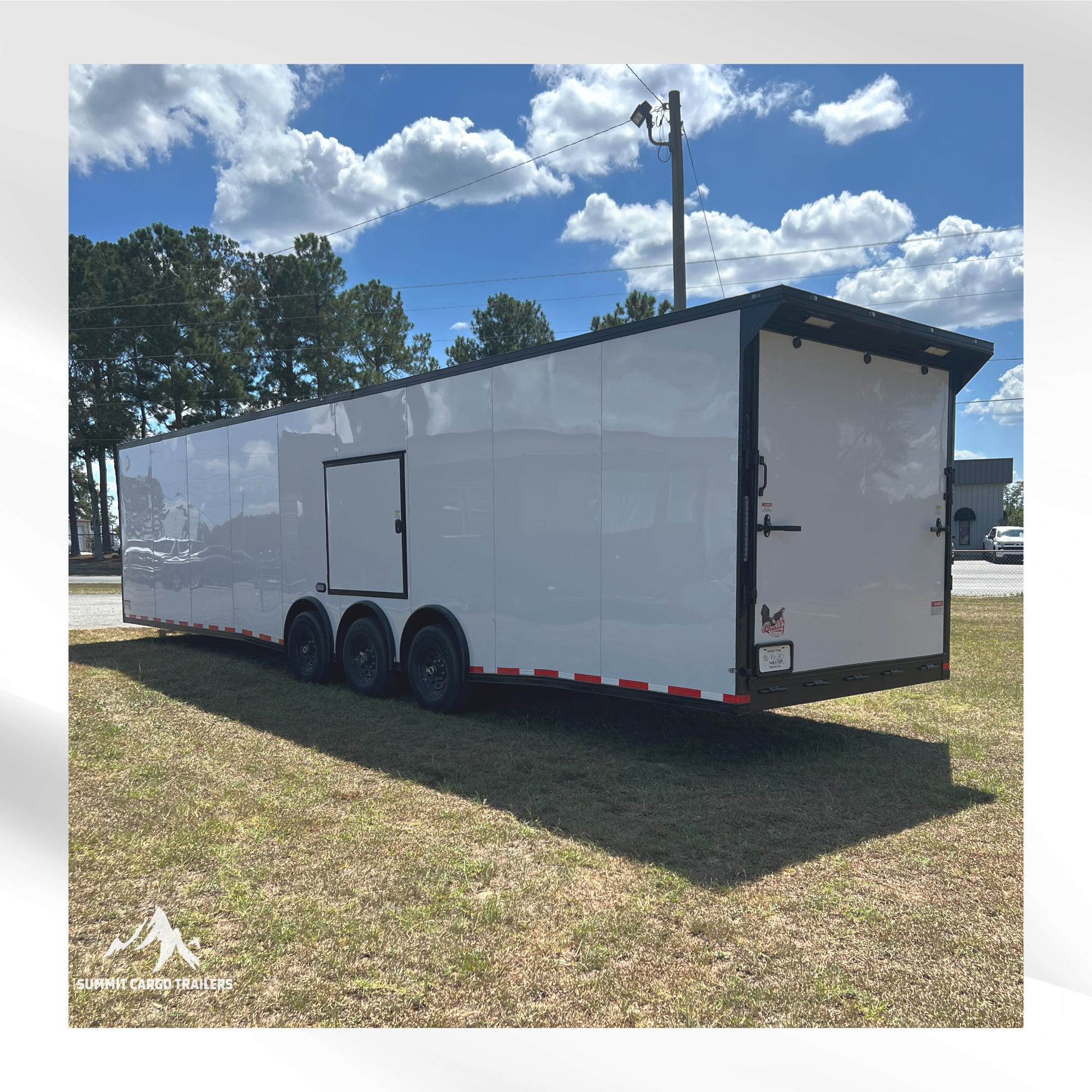 8.5X36TTA White Race Ready Trailer